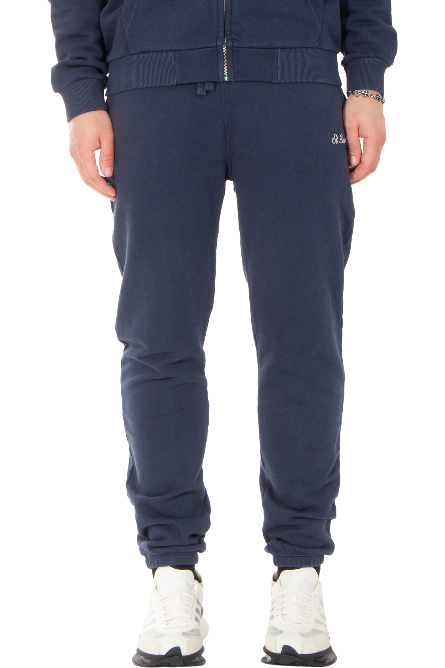 MC 2 SAINT BARTH Embroidered Cotton Sweatpants Bolt