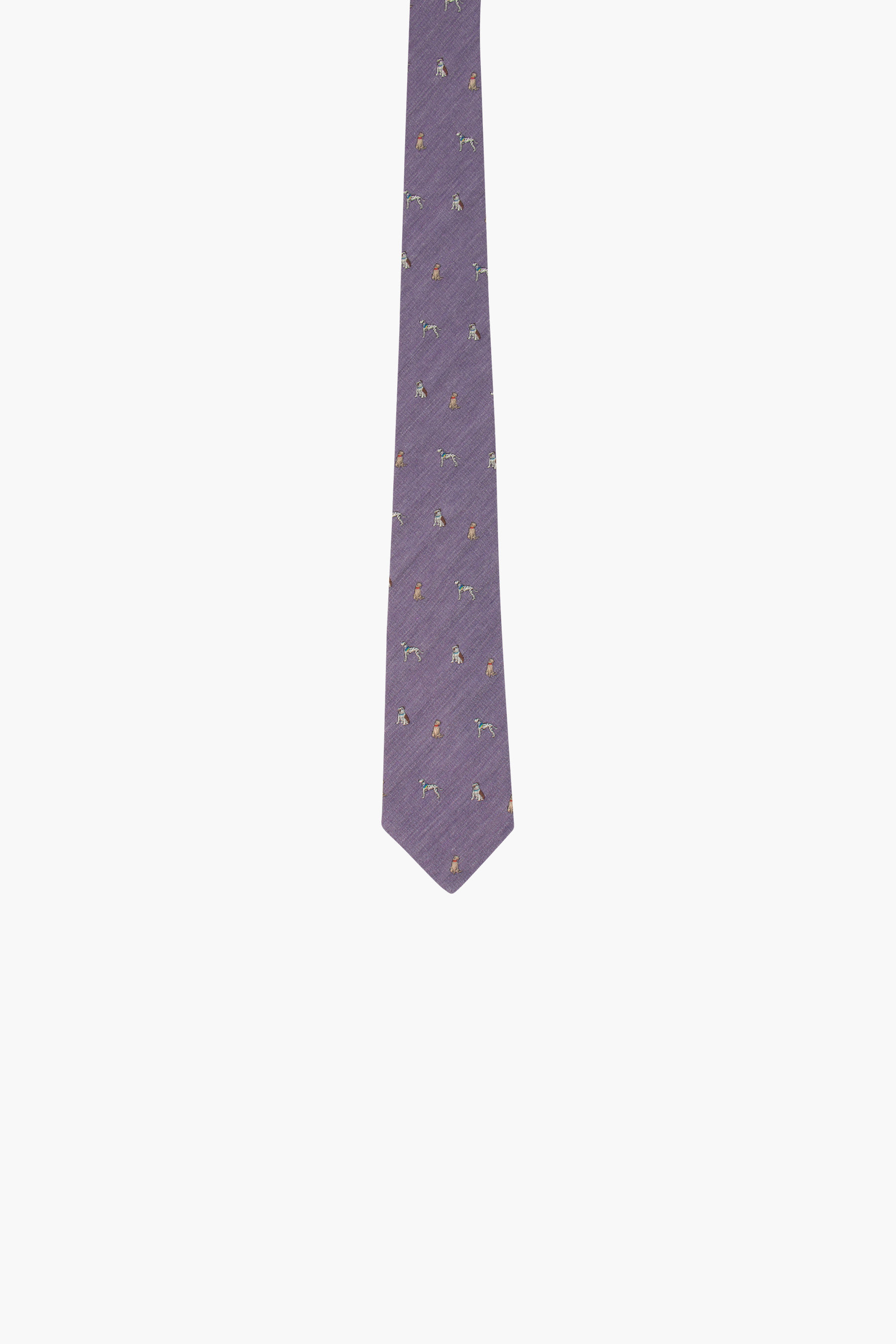 PAUL SMITH Dog Pattern Silk Blend Tie