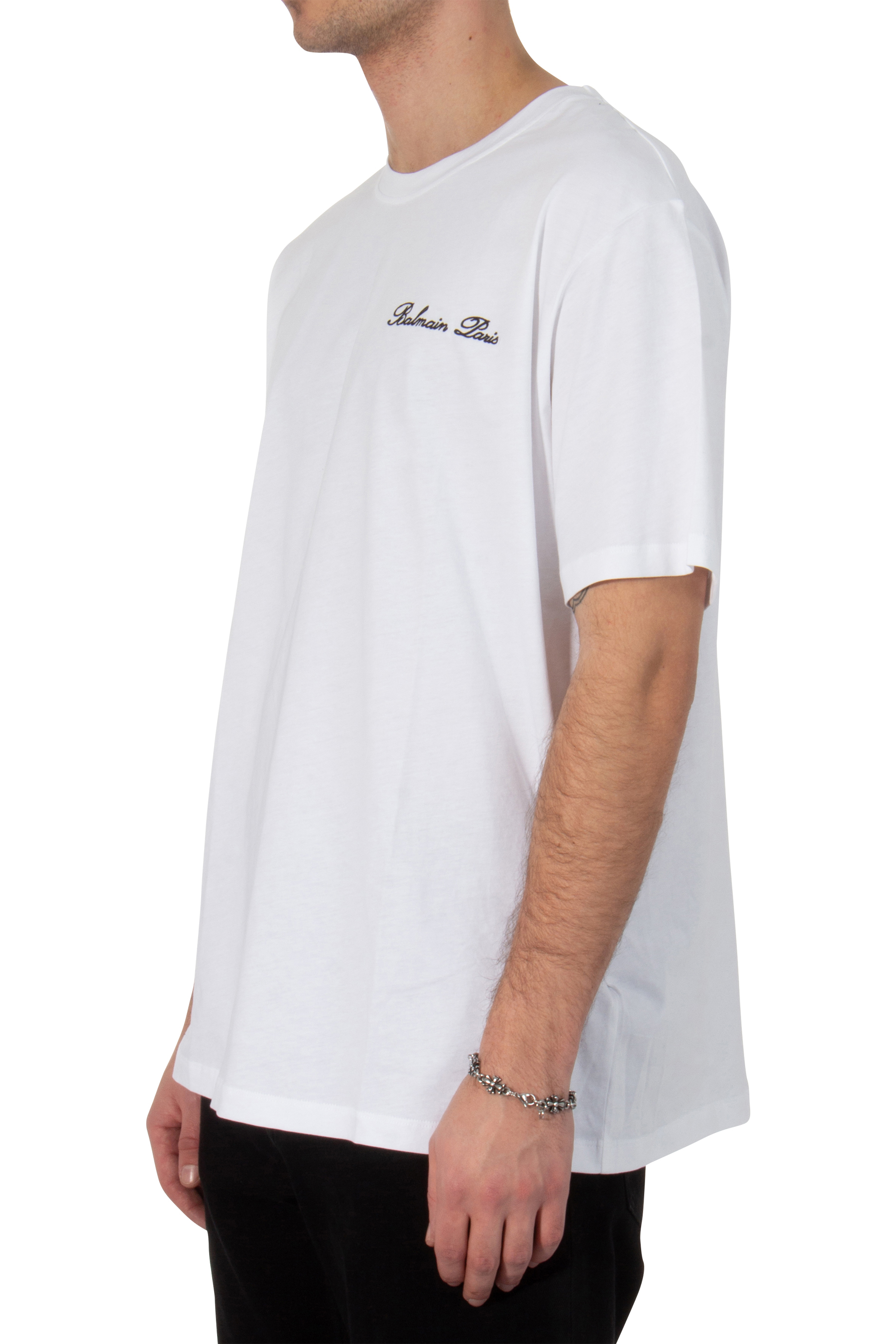 BALMAIN Emboidered Organic Cotton T-Shirt