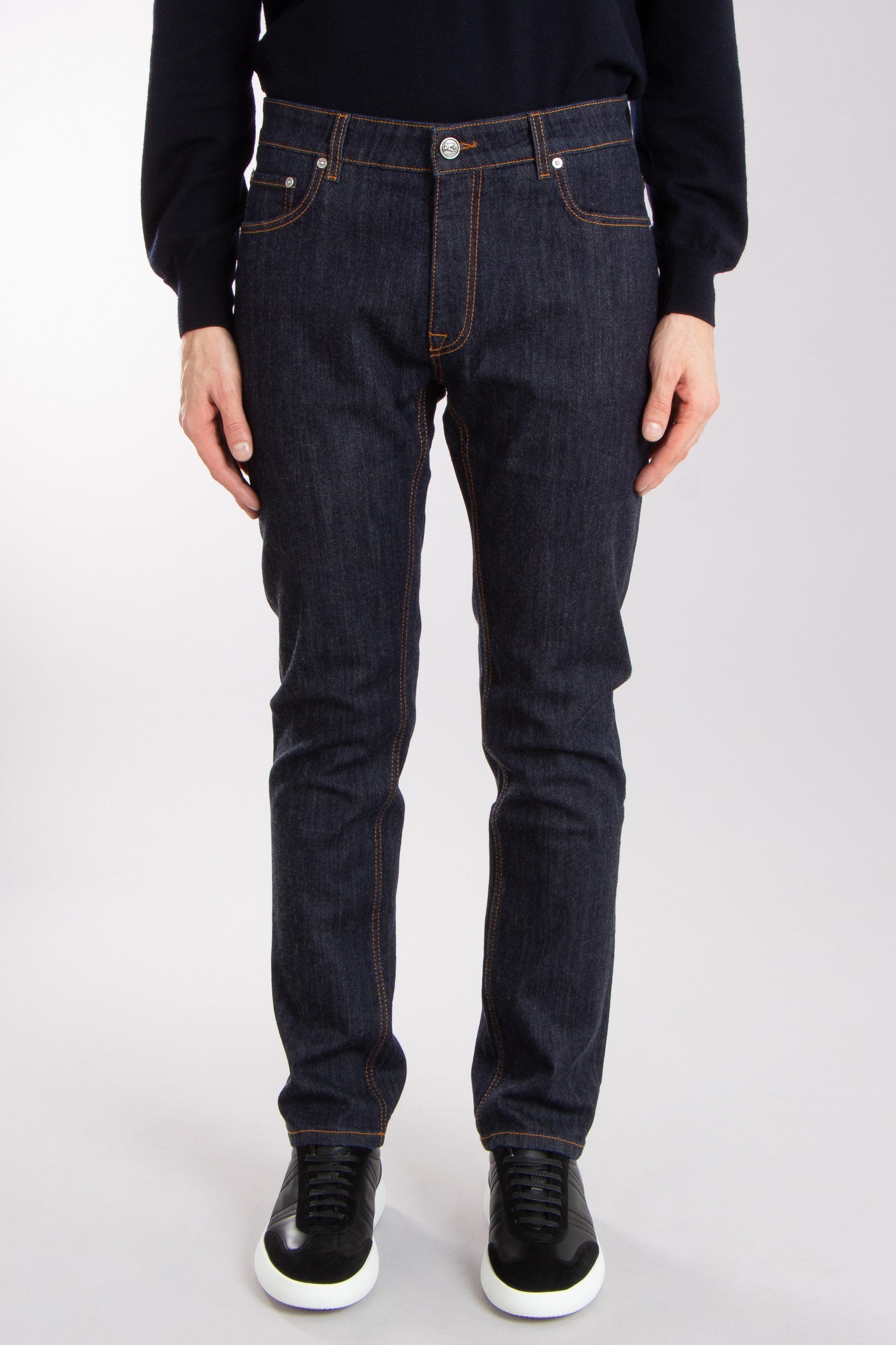 ETRO Regular Fit Cotton-Cashmere Stretch Denim Jeans