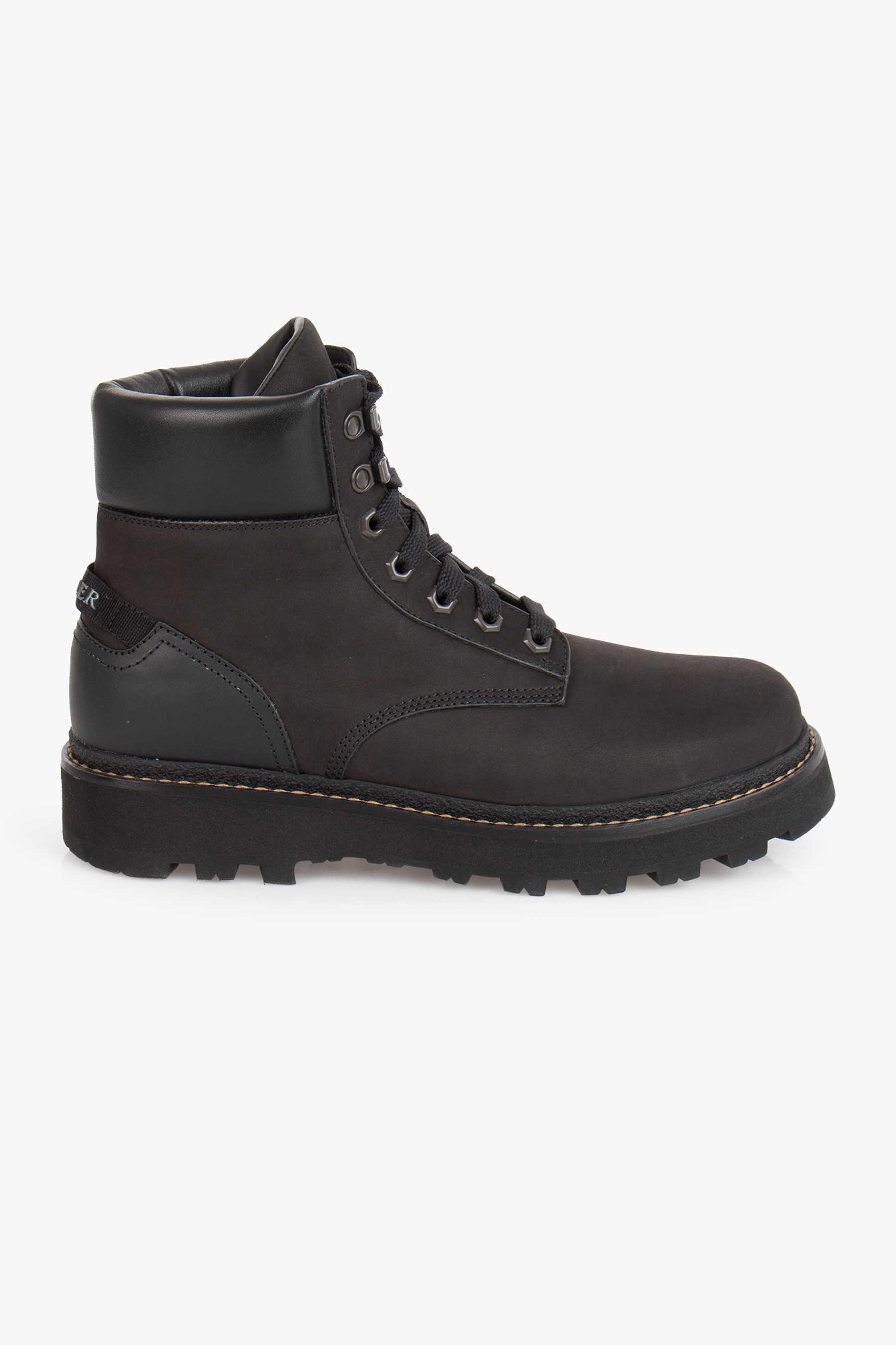 MONCLER Leather Lace-Up Ankle Boots Peka