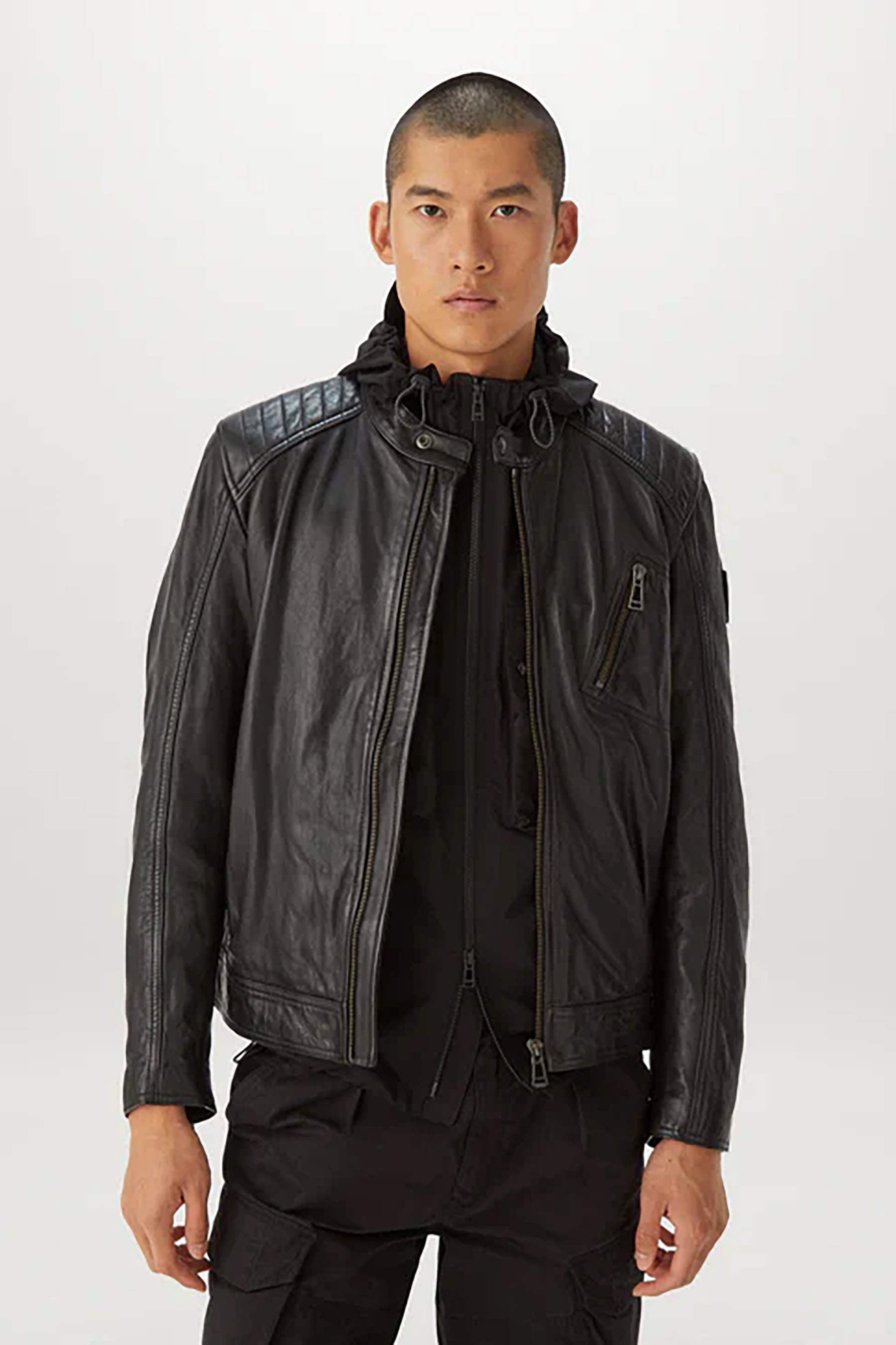 BELSTAFF Cheviot Lamb Leather V Racer Jacket