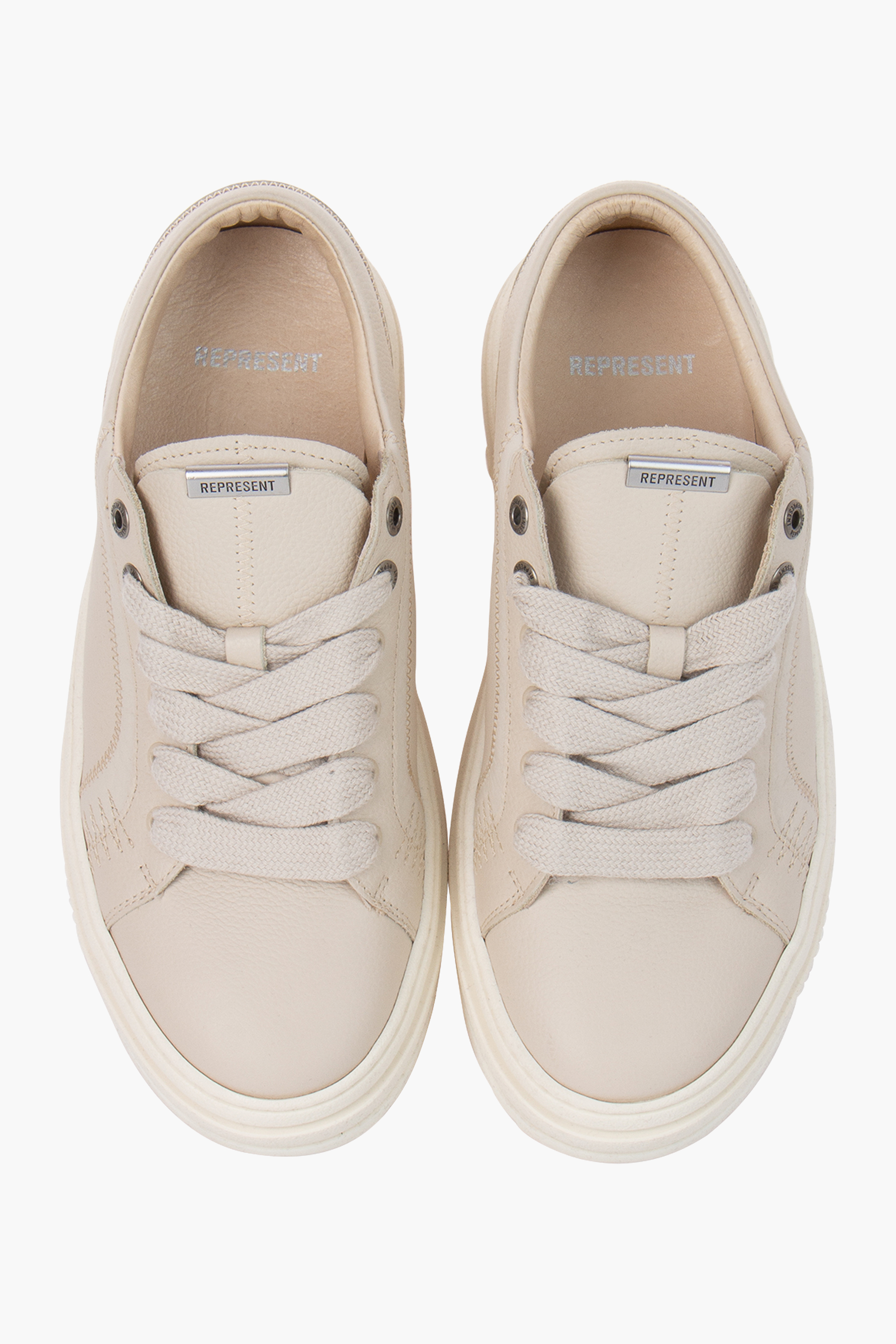 REPRESENT Tumbled Leather Sneakers HTN Tumble Mix