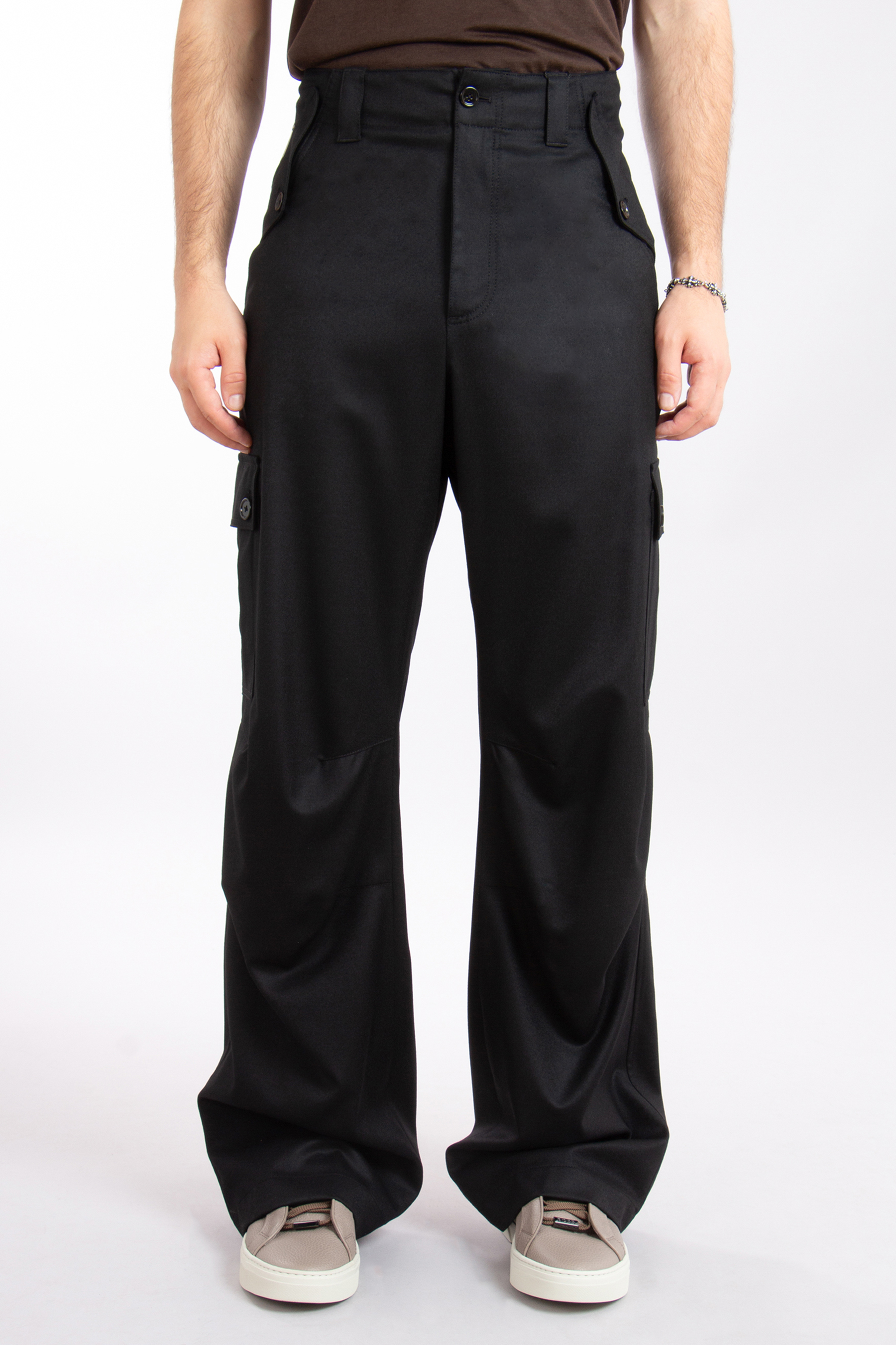 DOLCE & GABBANA Relaxed Fit Wool Cargo Pants