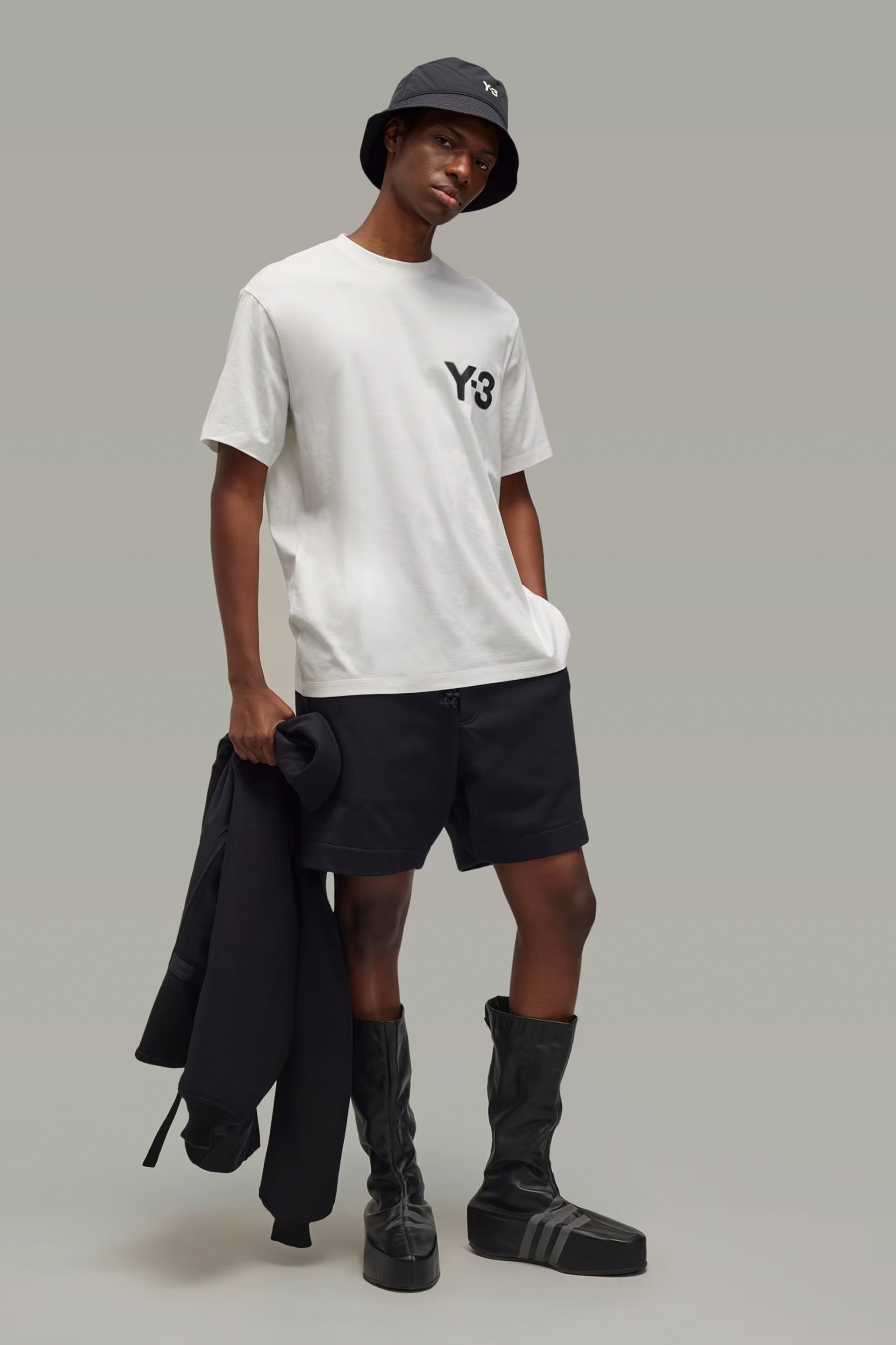 Y-3 Logo Print Cotton T-Shirt