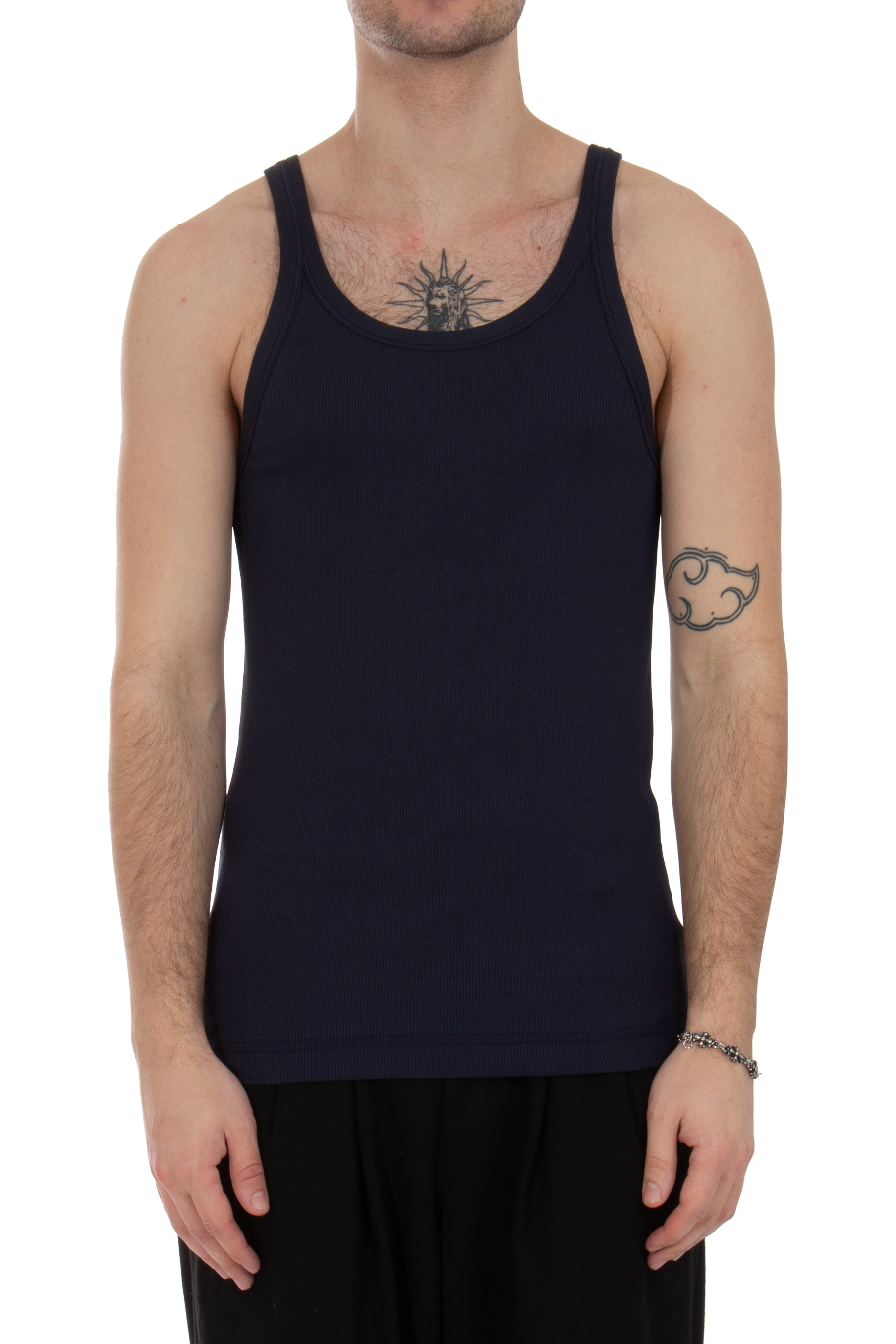 DOLCE & GABBANA Ribbed Cotton Tank Top