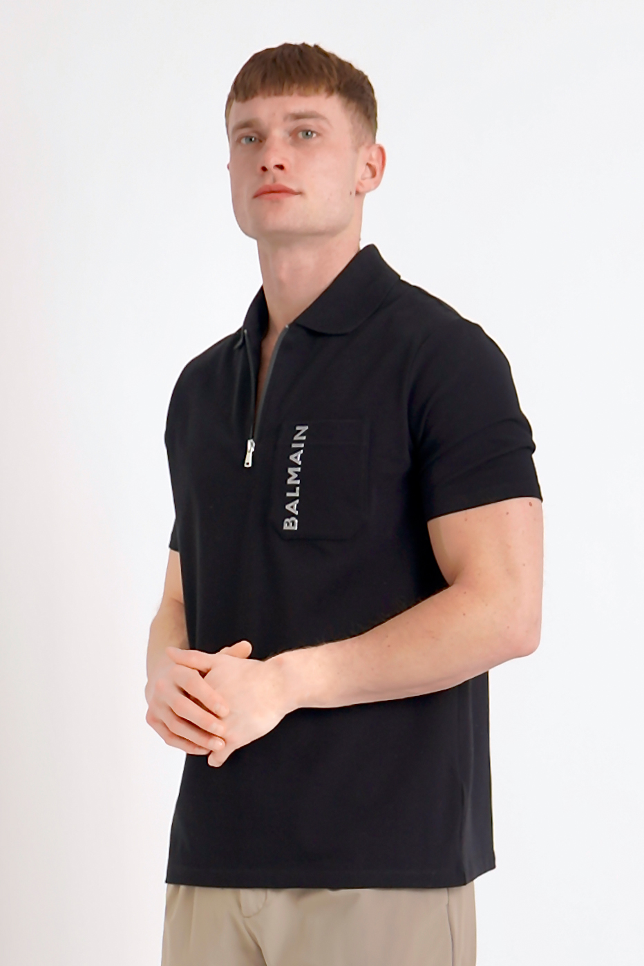 BALMAIN Organic Cotton Polo Shirt