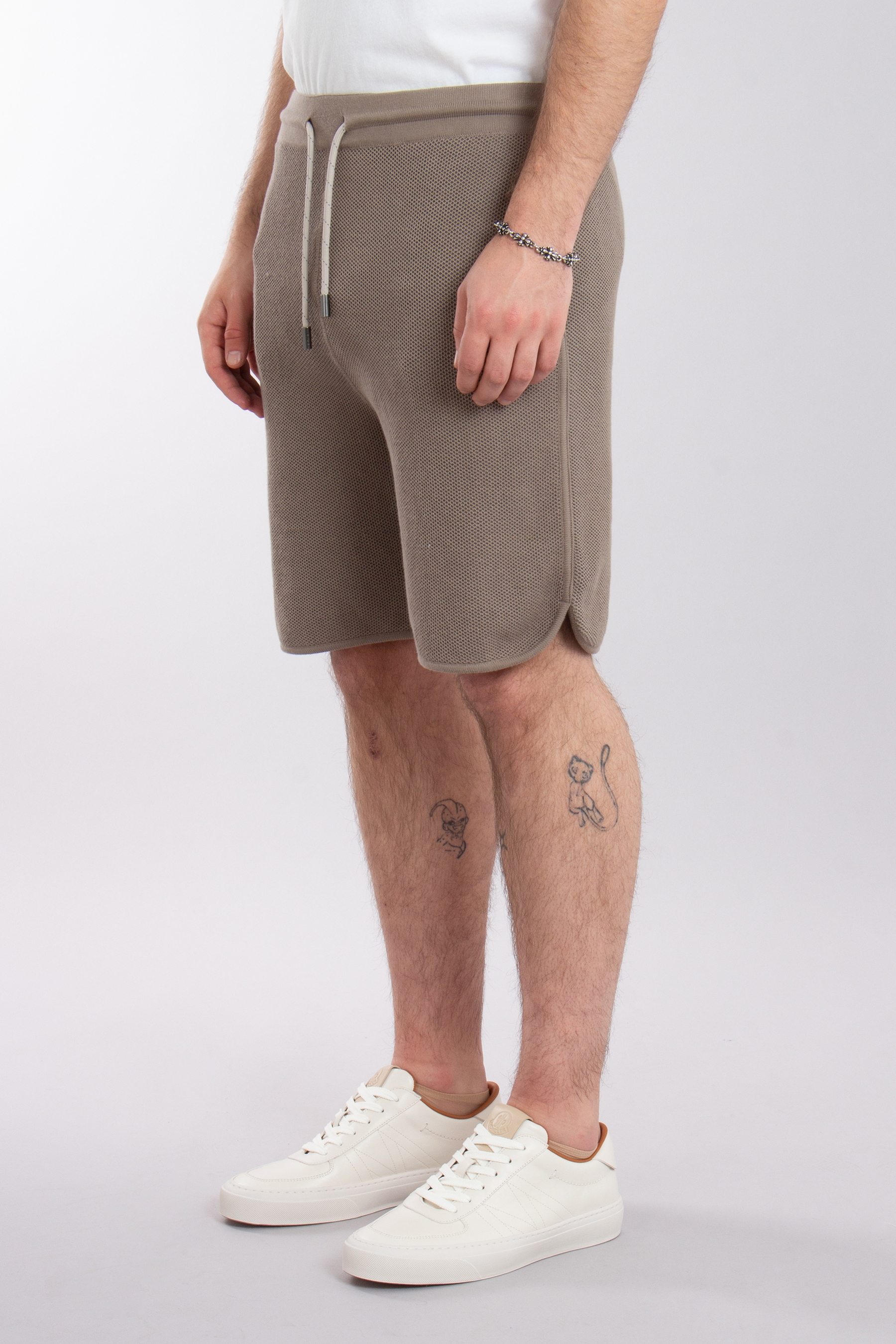 SEASE 3D Knitted Cotton Blend Jogger Shorts