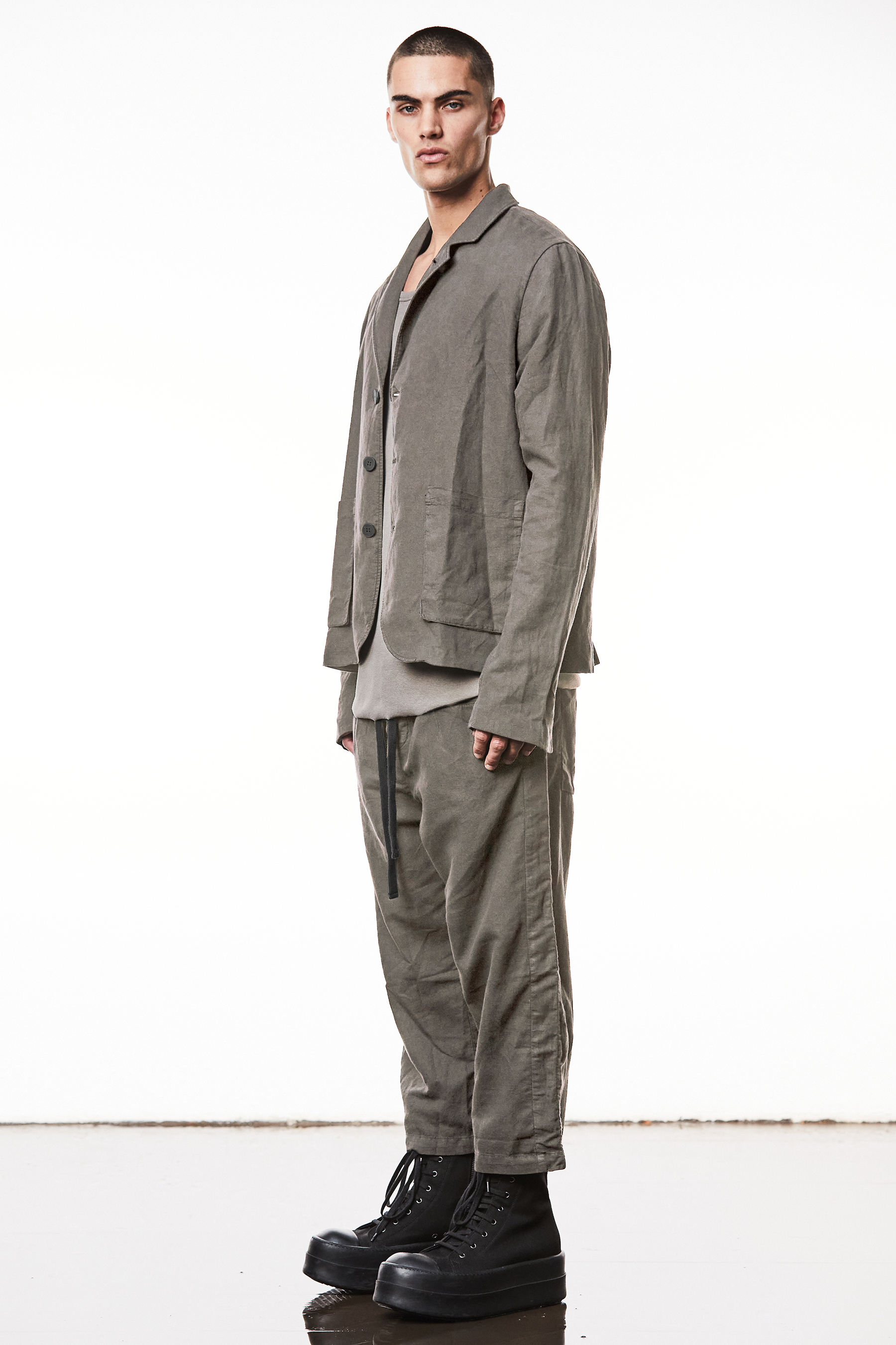 THOM KROM Relaxed Fit Linen-Cotton Blend Jacket