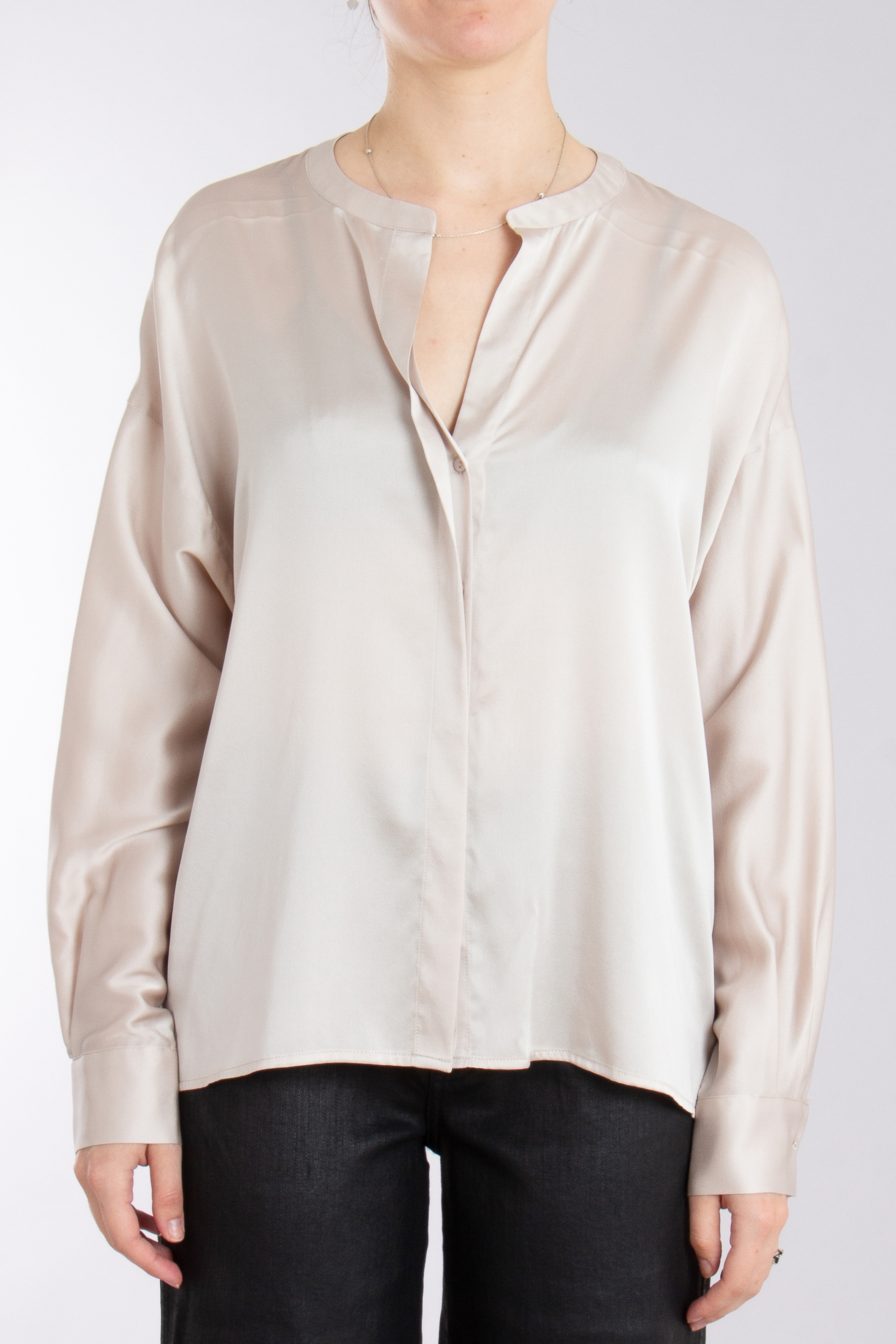 IHEART Silk Stretch Satin Blouse Chantellesa