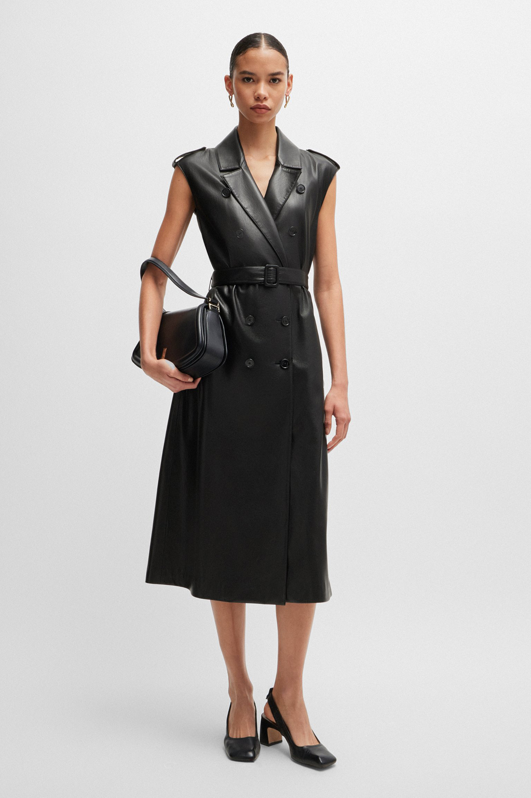 BOSS Faux Leather Dress Dujeta