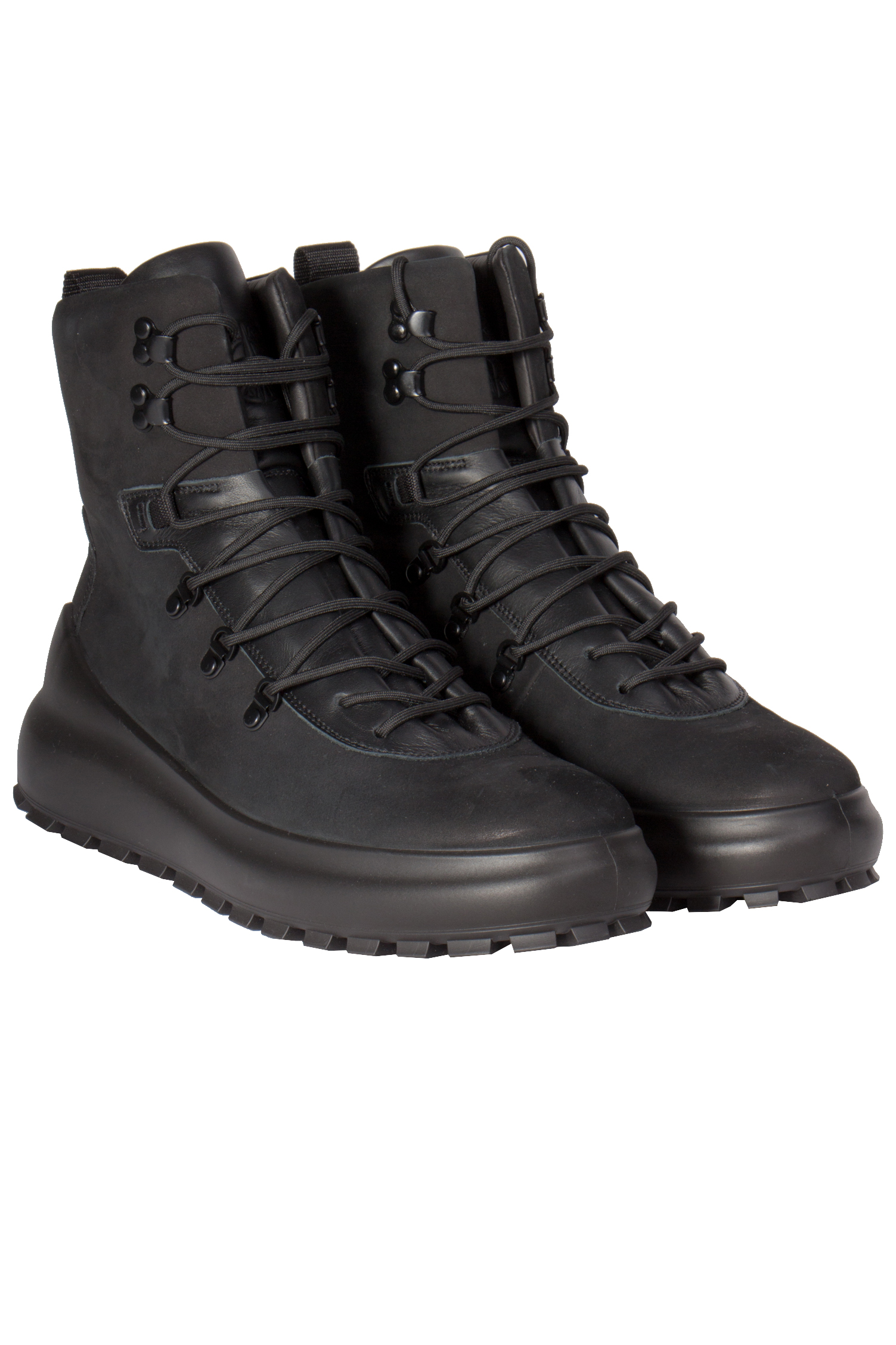 STONE ISLAND Shadow Project Leather Ankle Boots