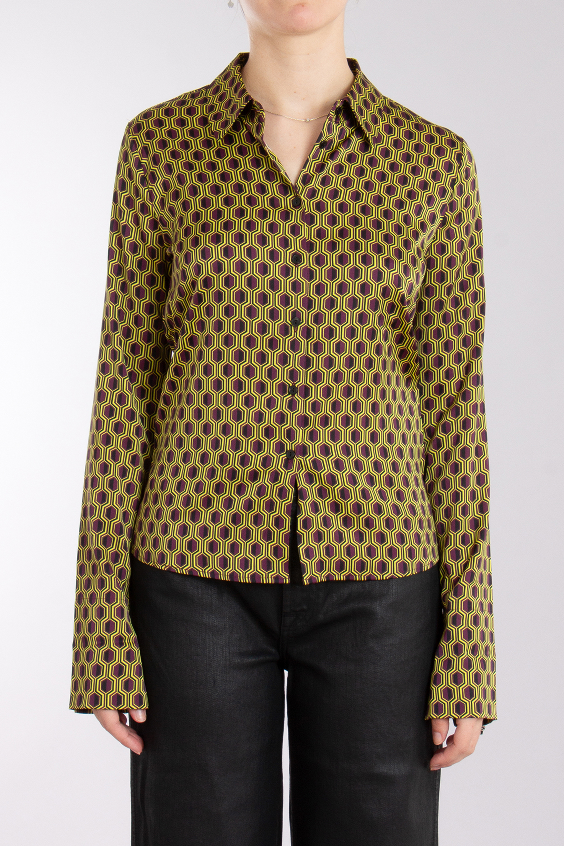 HUGO Patterned Recycled Woven Stretch Blouse Ellana