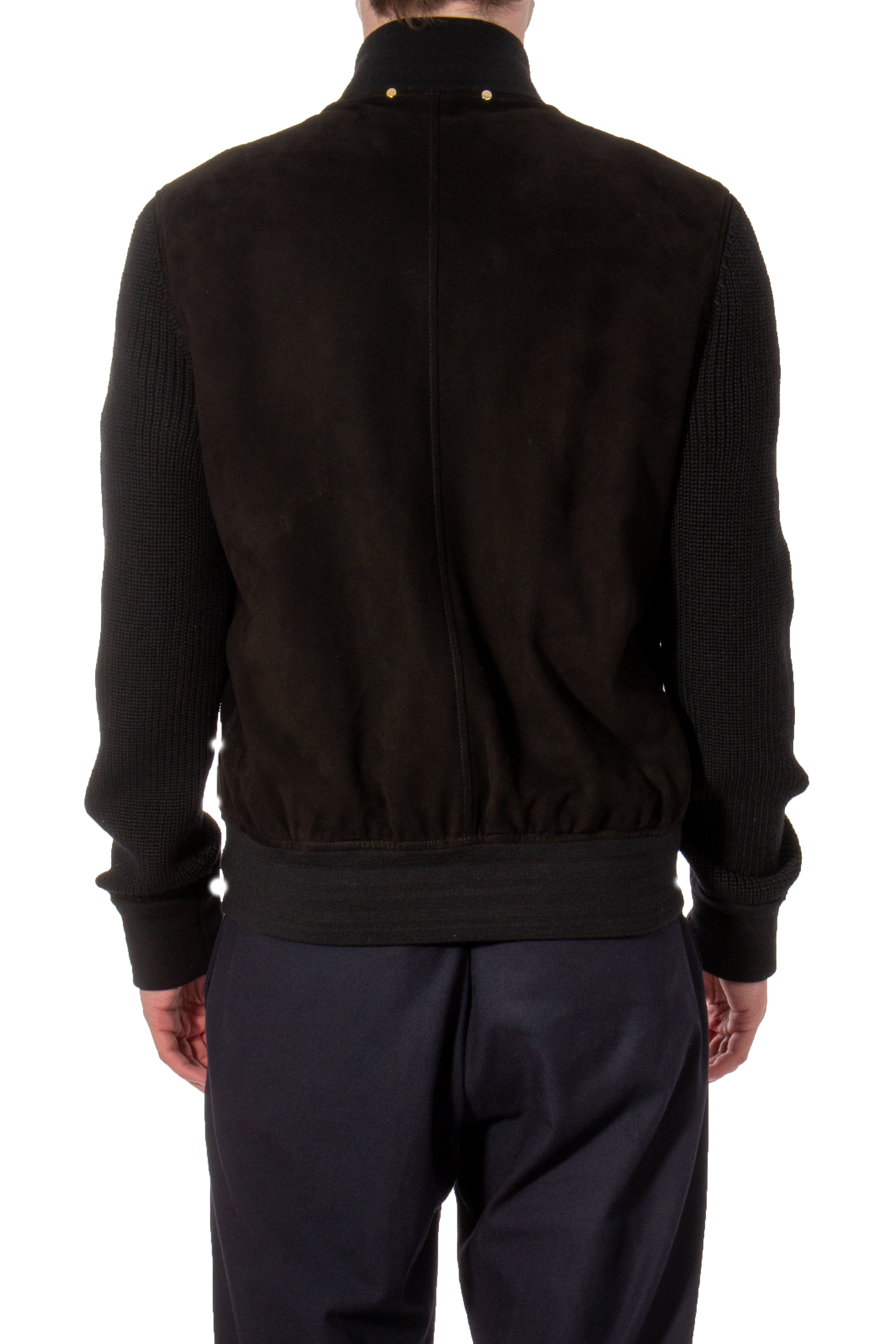 PAUL SMITH Suede & Knit Bomber Jacket