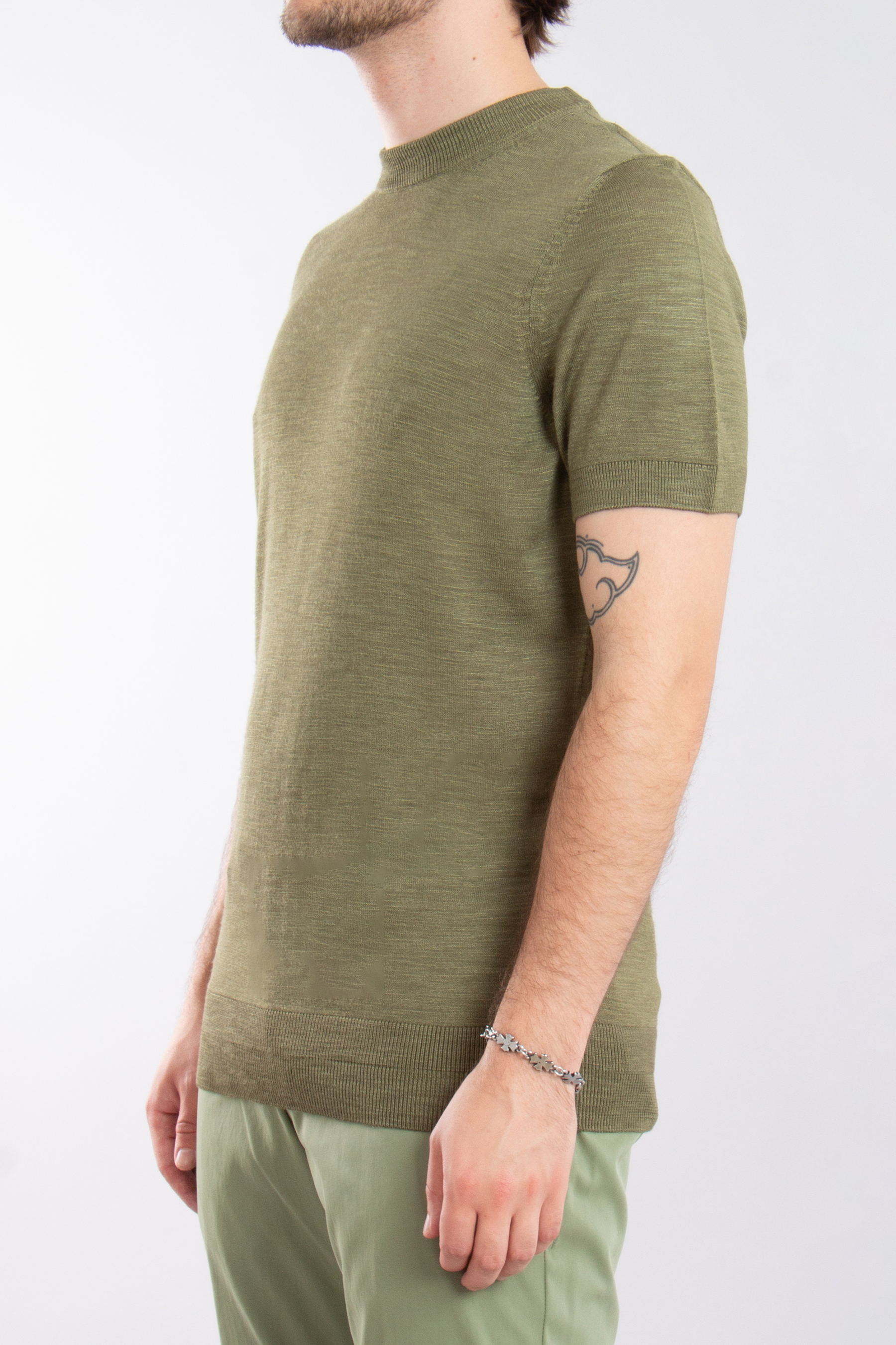 BOSS Short-Sleeved Tussah Silk Sweater L-Teodoro