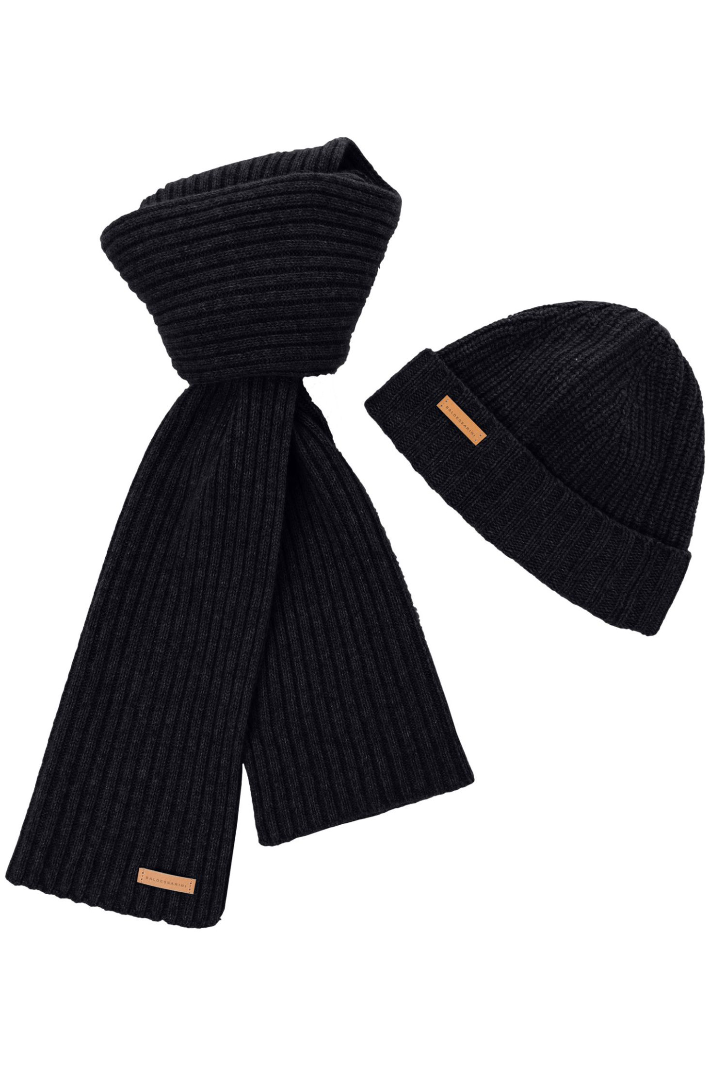 BALDESSARINI Wool Blend Beanie & Scarf Set Fly