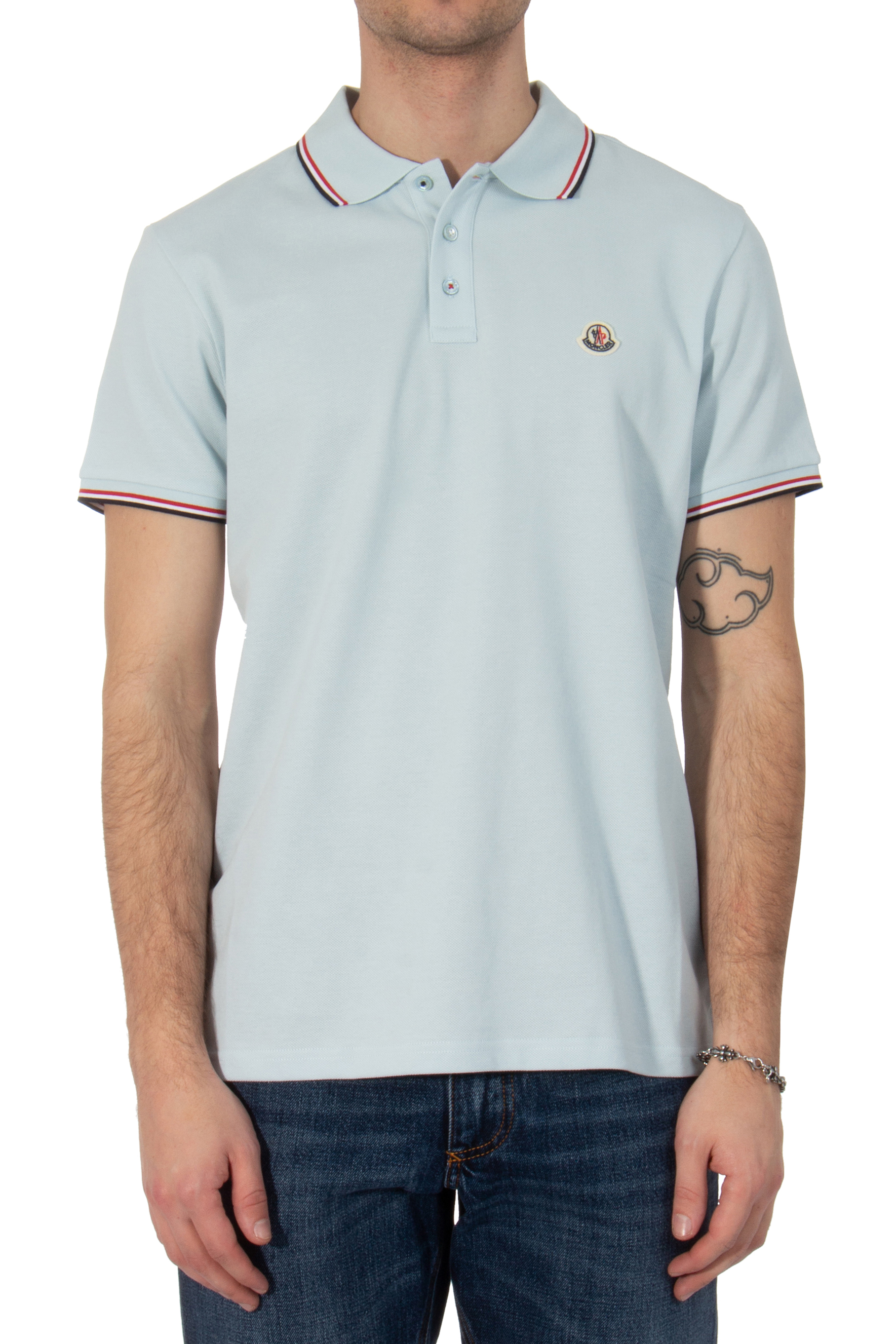 MONCLER Cotton Piqué Polo Shirt