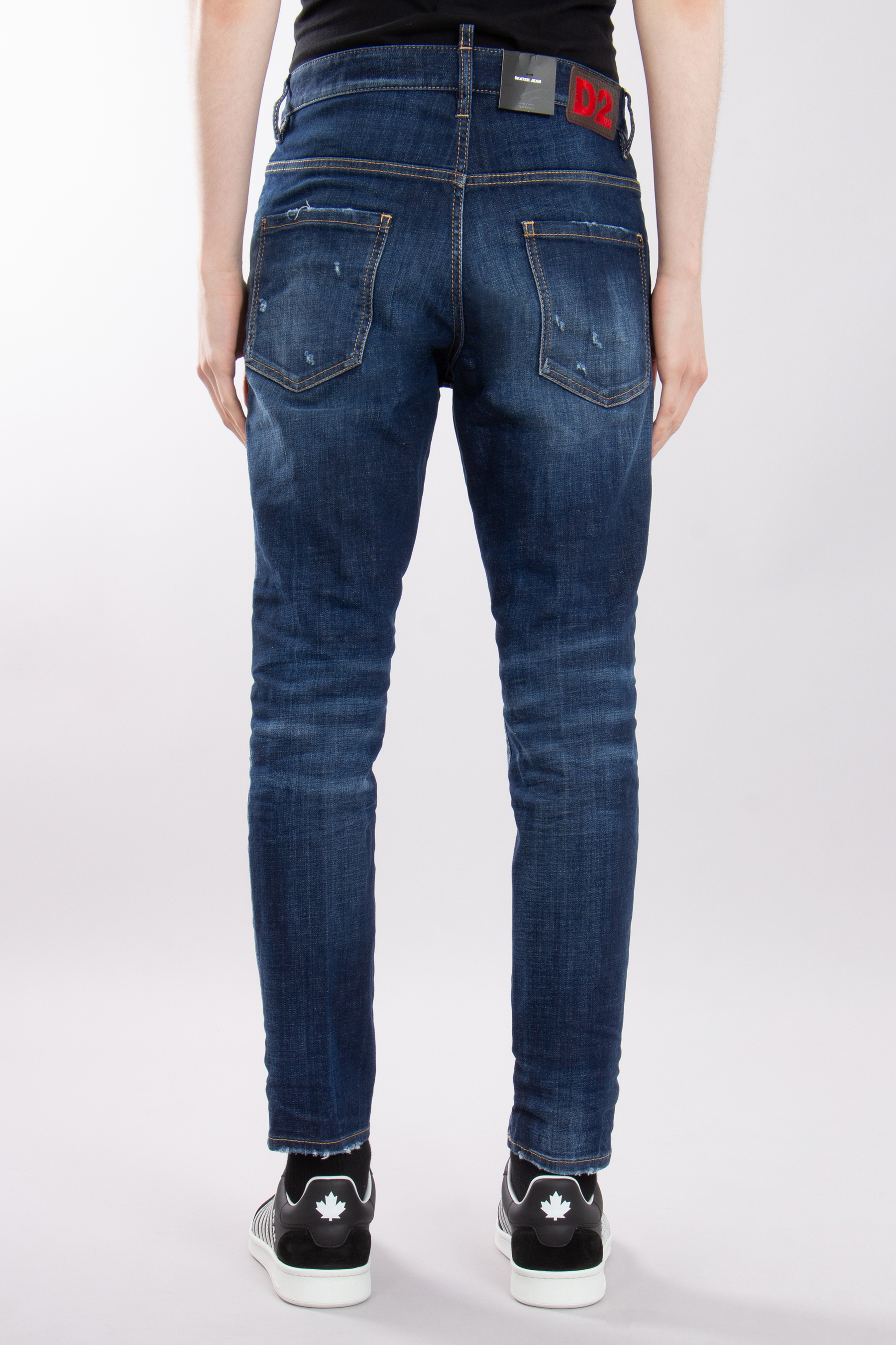 DSQUARED2 Cotton Stretch Denim Skater Jeans