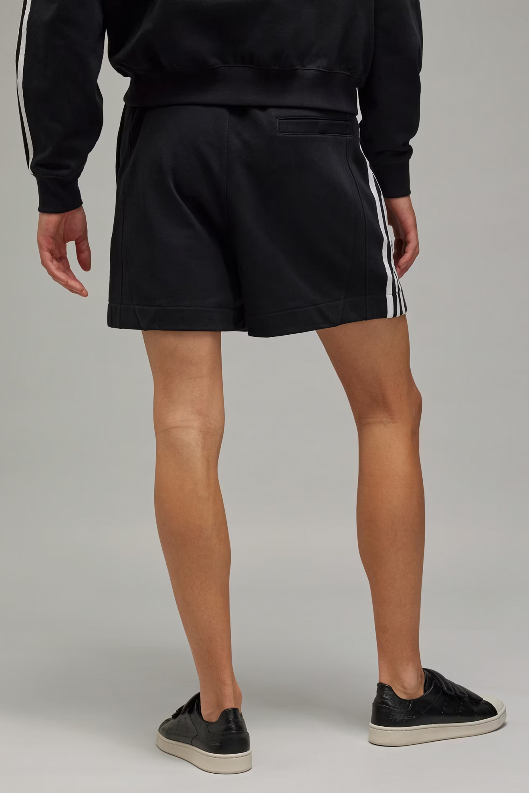 Y-3 Cotton Blend French Terry Cutline Shorts