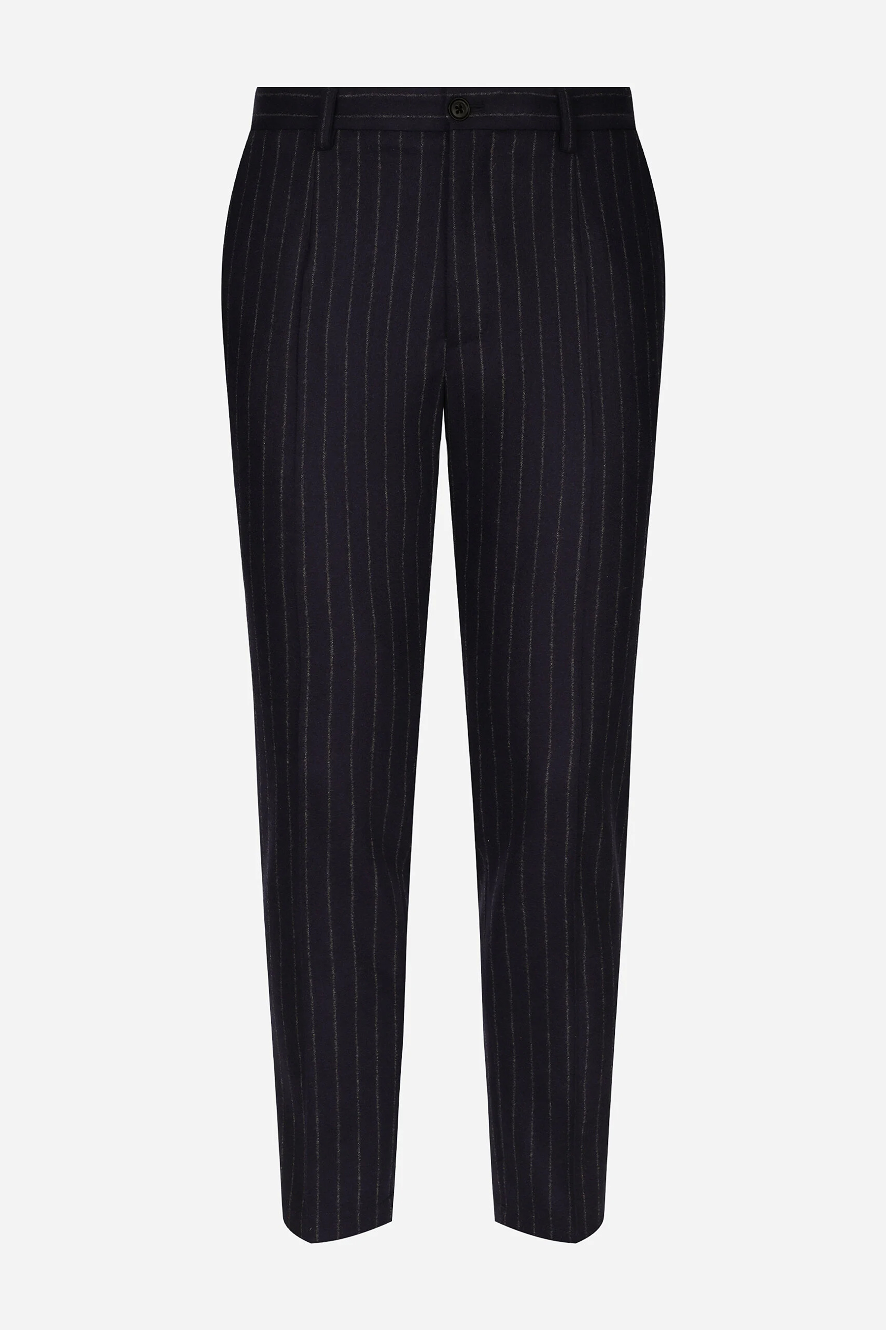 DOLCE & GABBANA Pinstripe Virgin Wool-Cashmere-Flannel Pants