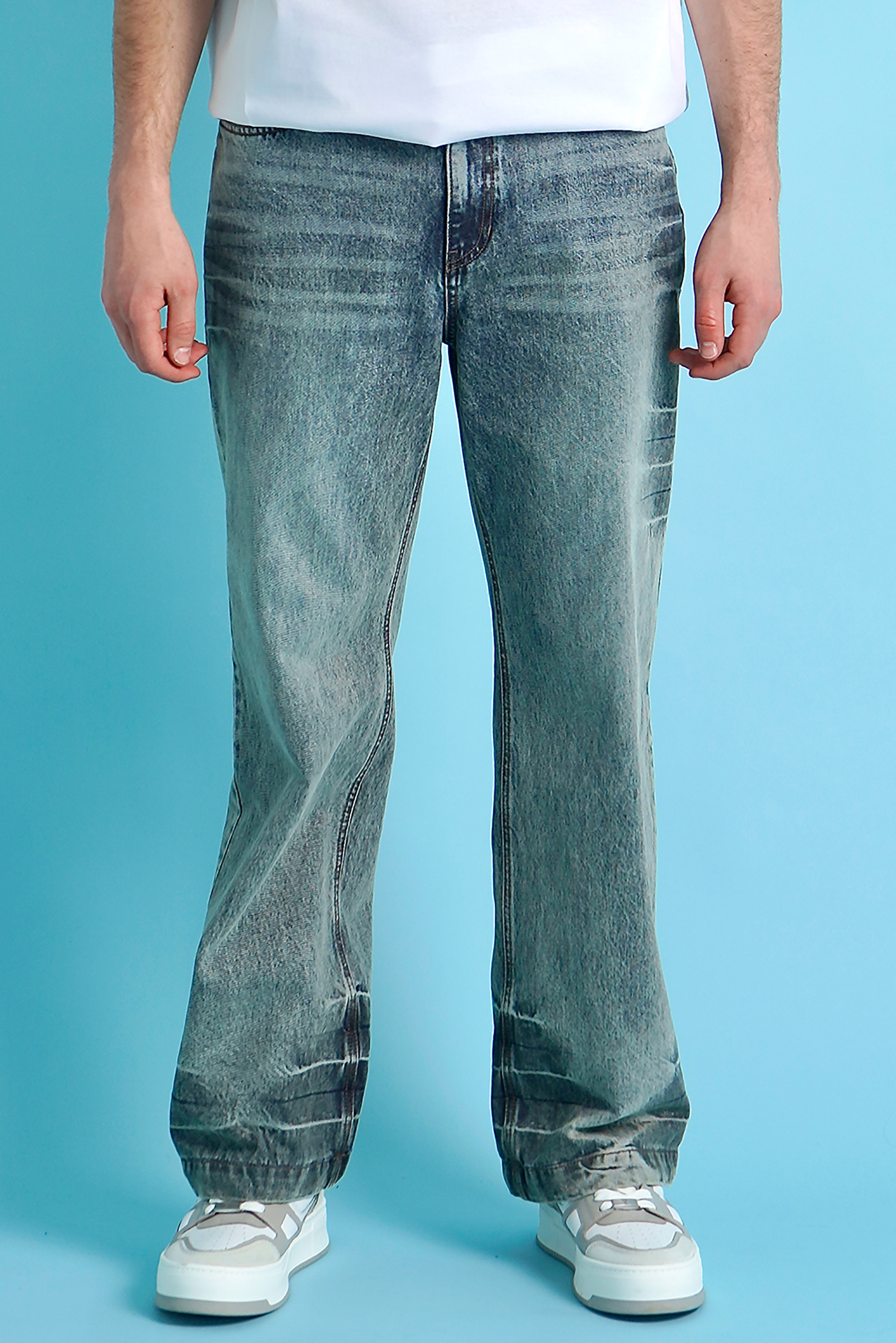 JUUN.J Washed Cotton Denim Jeans