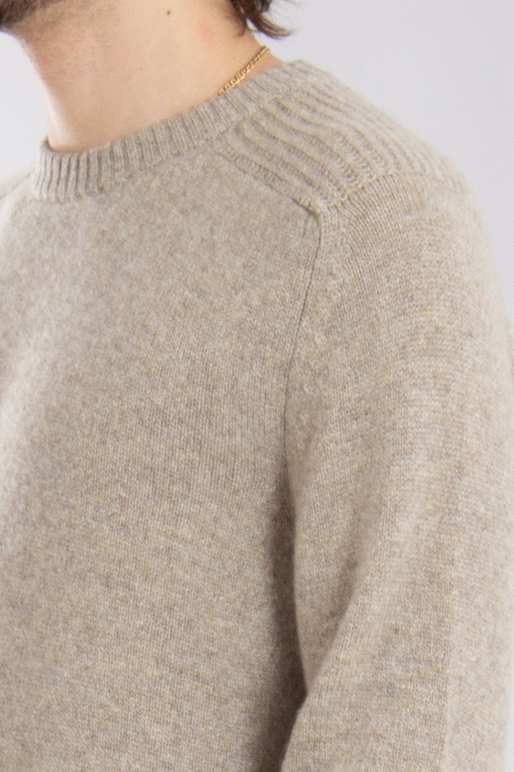 SEASE Coarsehair Cashmere Round Neck Sweater