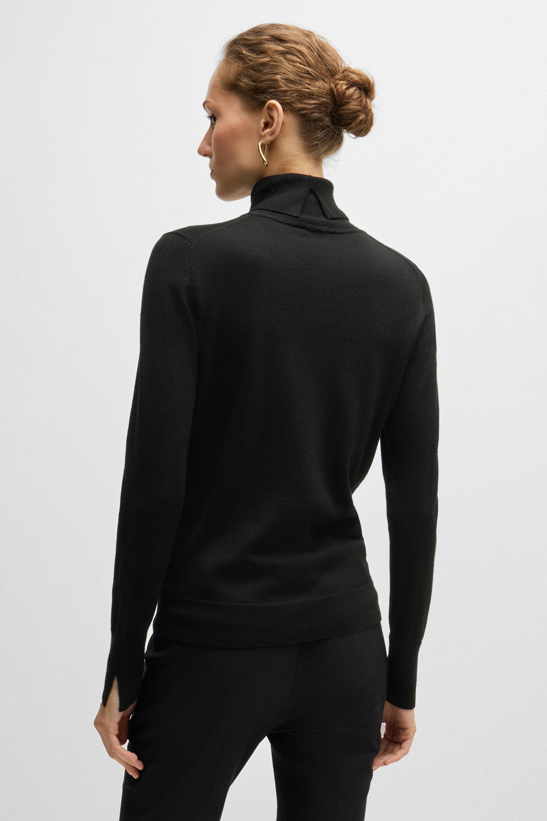 BOSS Virgin Wool Turtleneck Sweater Fasecta 