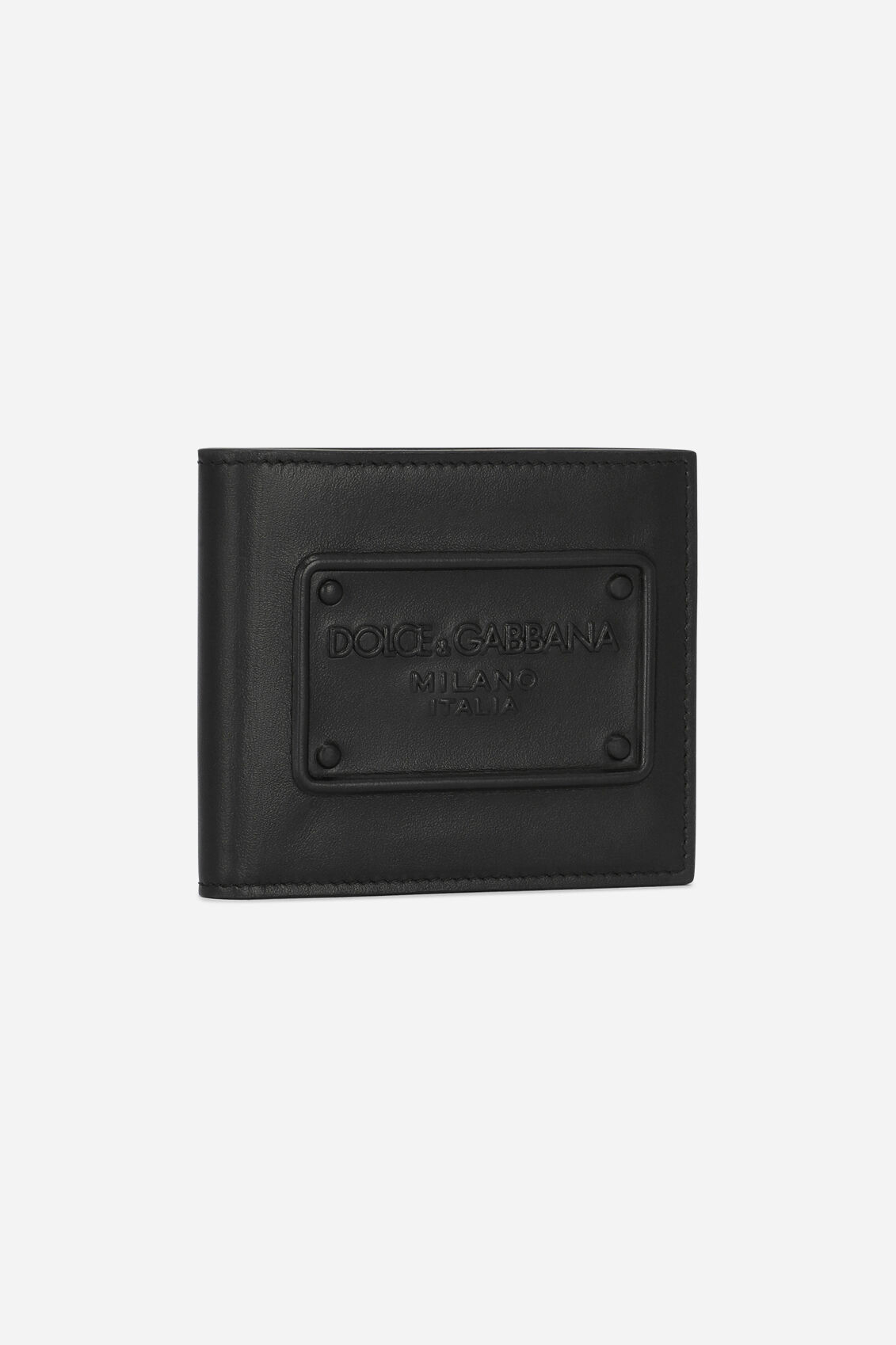 DOLCE & GABBANA Calfskin Leather Bifold Wallet