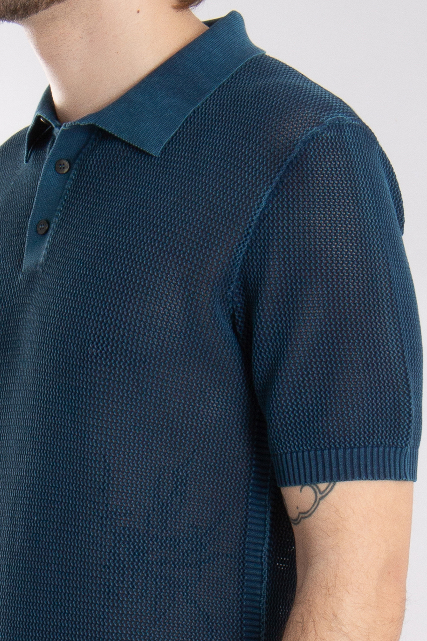 ROBERTO COLLINA Structured Cotton Knit Polo