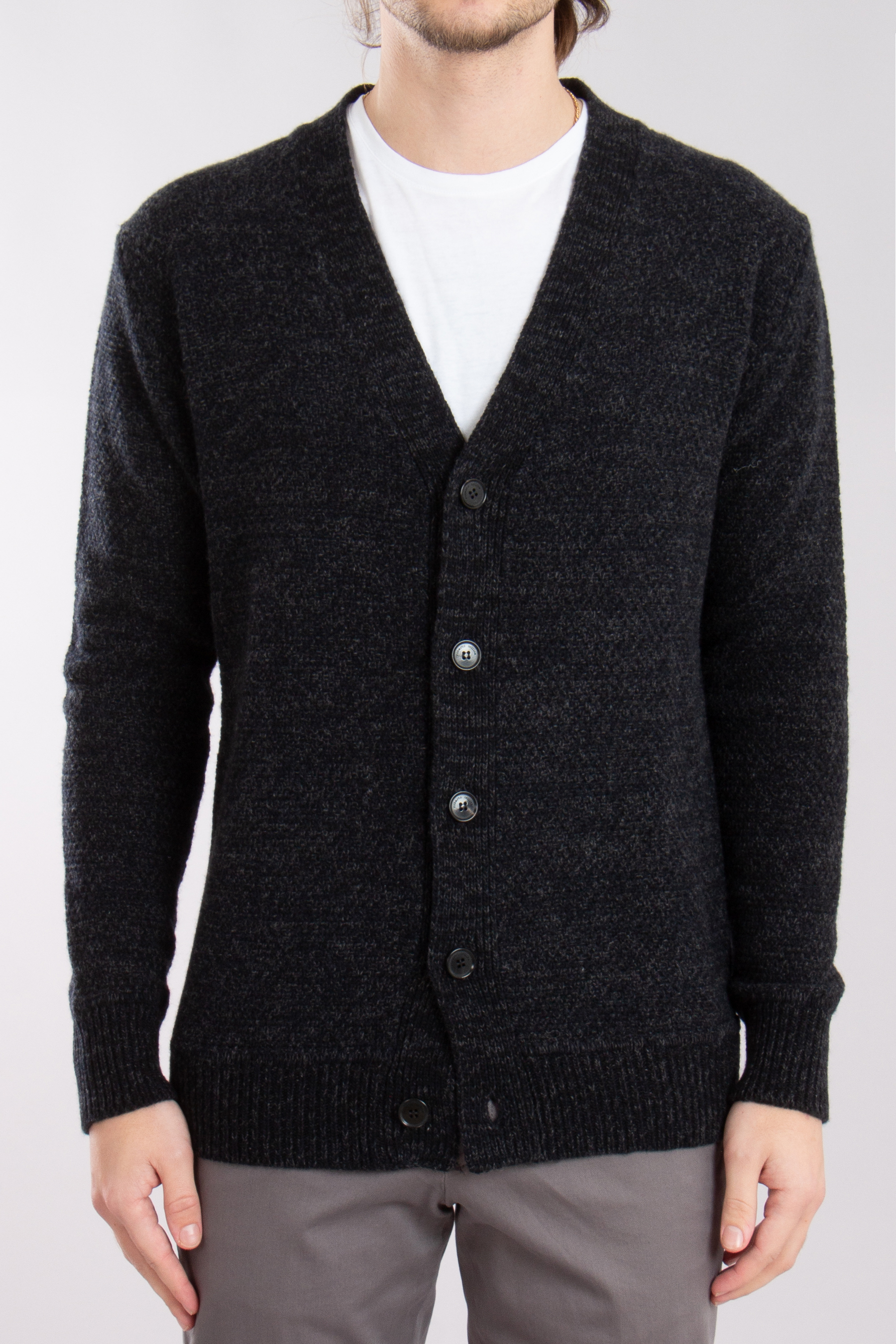 ROBERTO COLLINA Structured Superfine Wool Cardigan