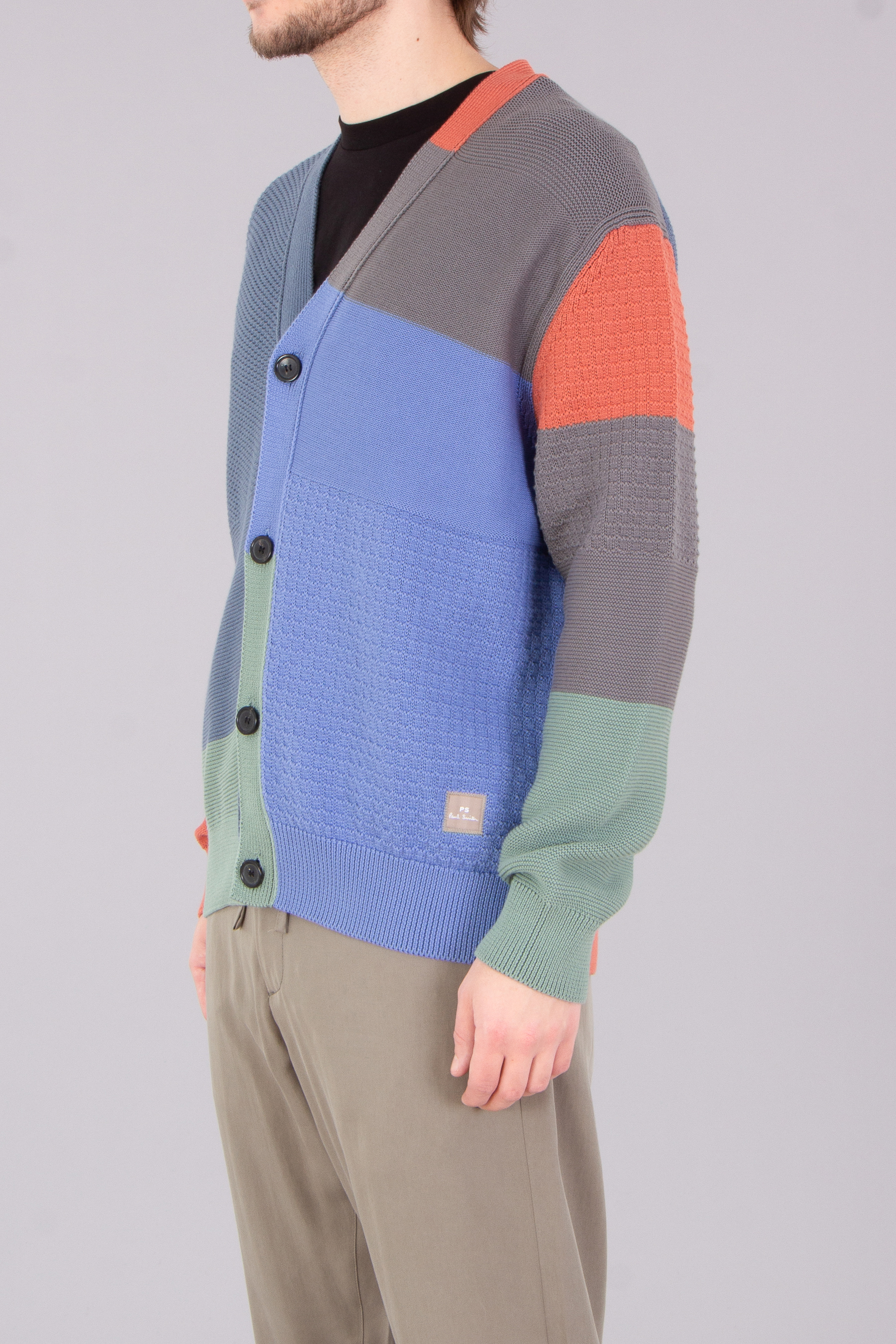 PAUL SMITH Colour-Block Organically Grown Cotton Cardigan