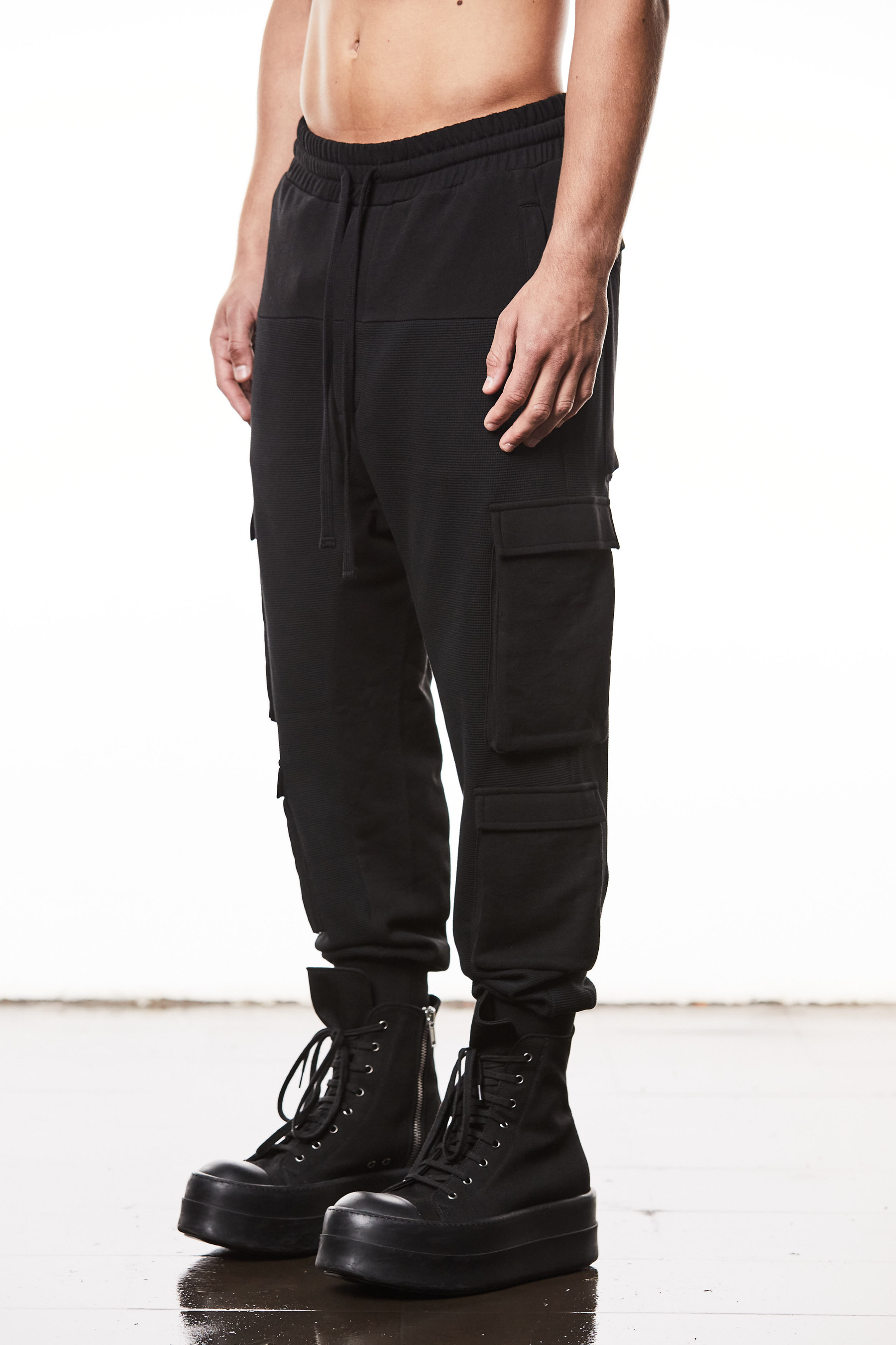 THOM KROM Matmix Cotton Jersey Cargo Sweatpants