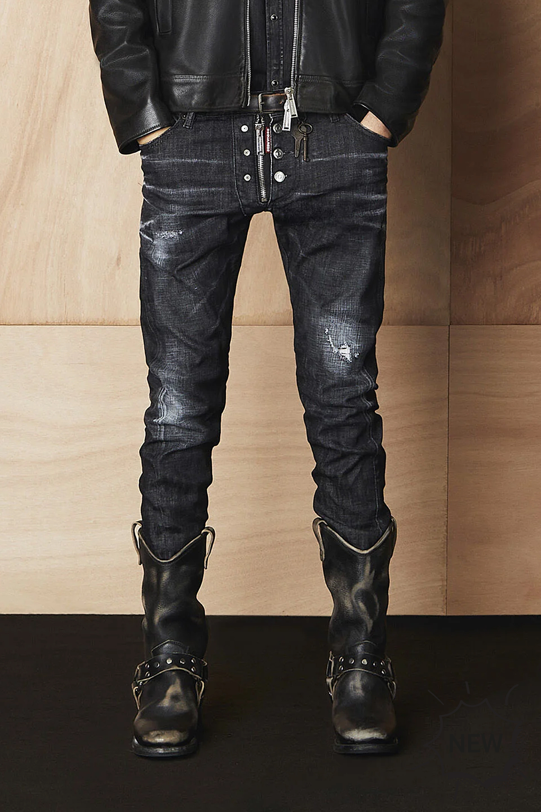 DSQUARED2 Black Easy Wash Sexy Twist Jeans