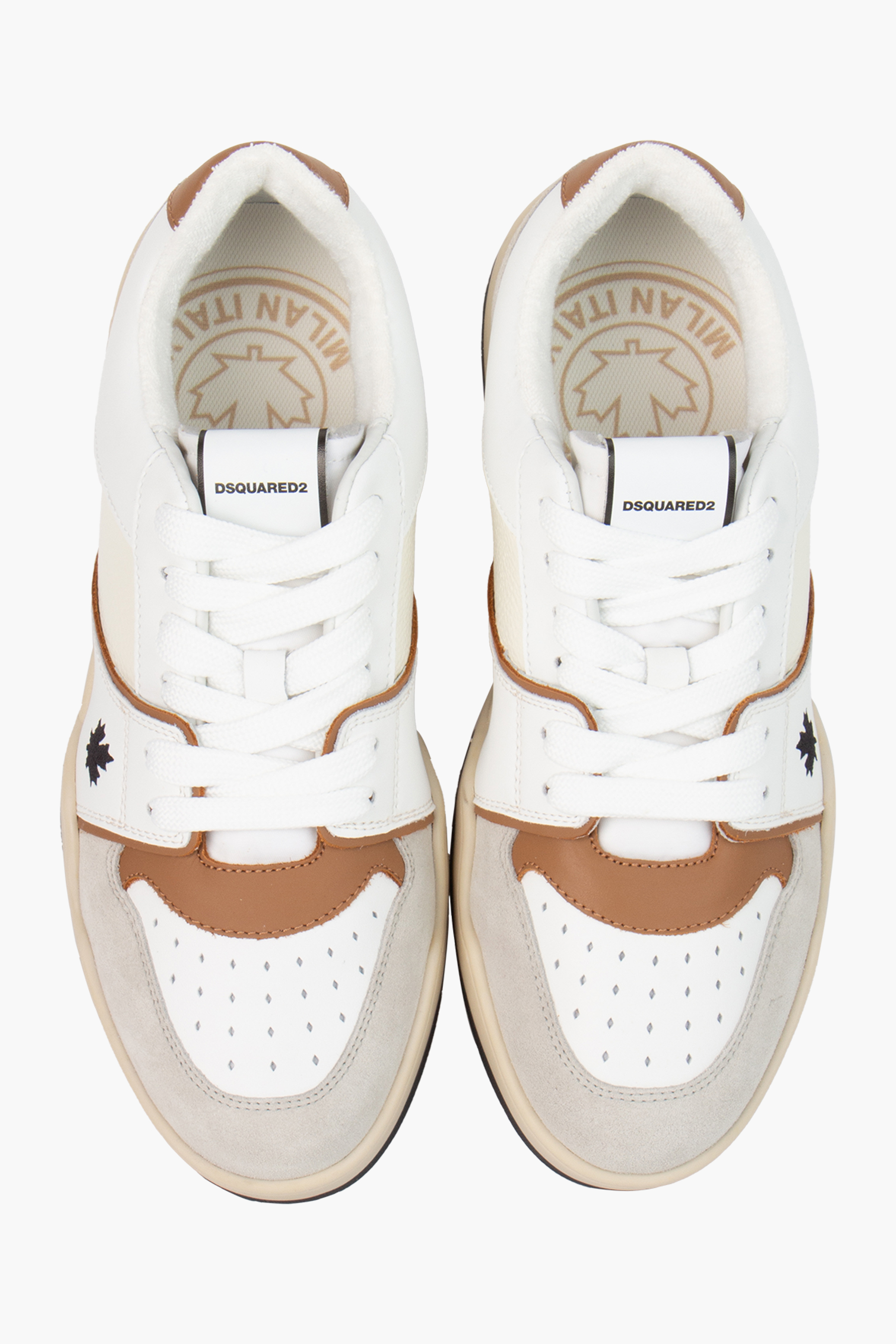 DSQUARED2 Leather & Suede Sneakers Spiker