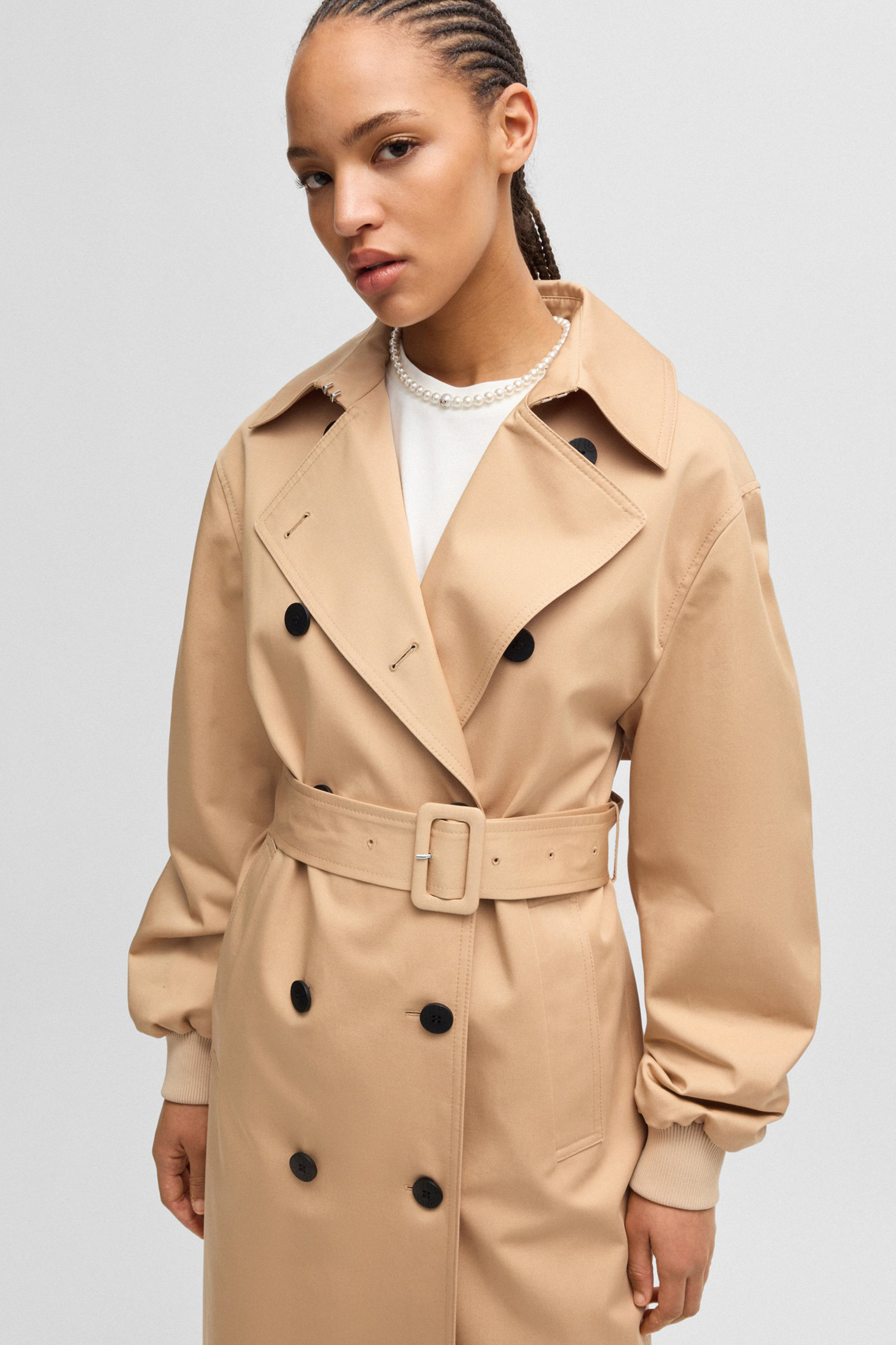 HUGO Oversized Cotton Trenchcoat Malasa