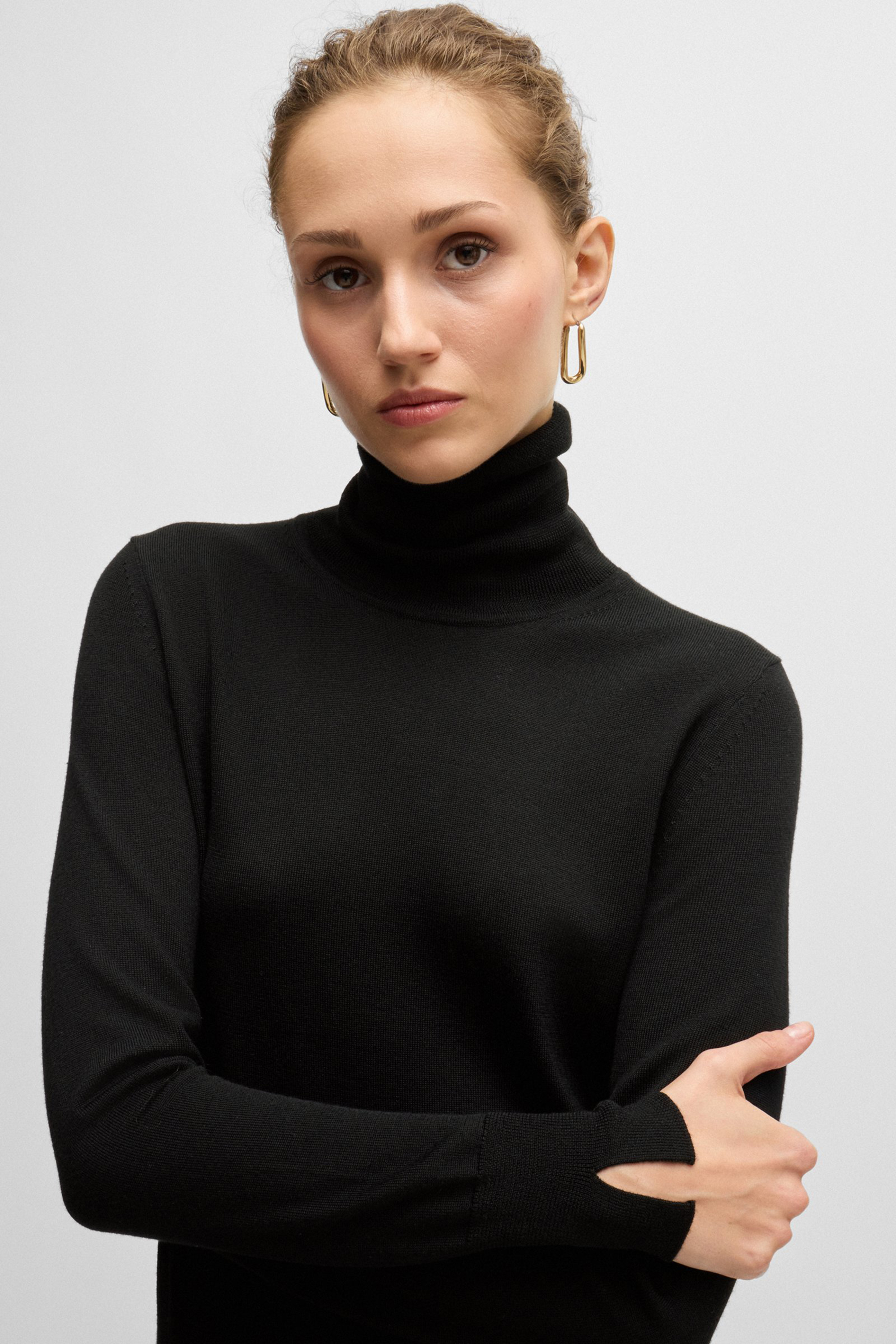 BOSS Virgin Wool Turtleneck Sweater Fasecta 