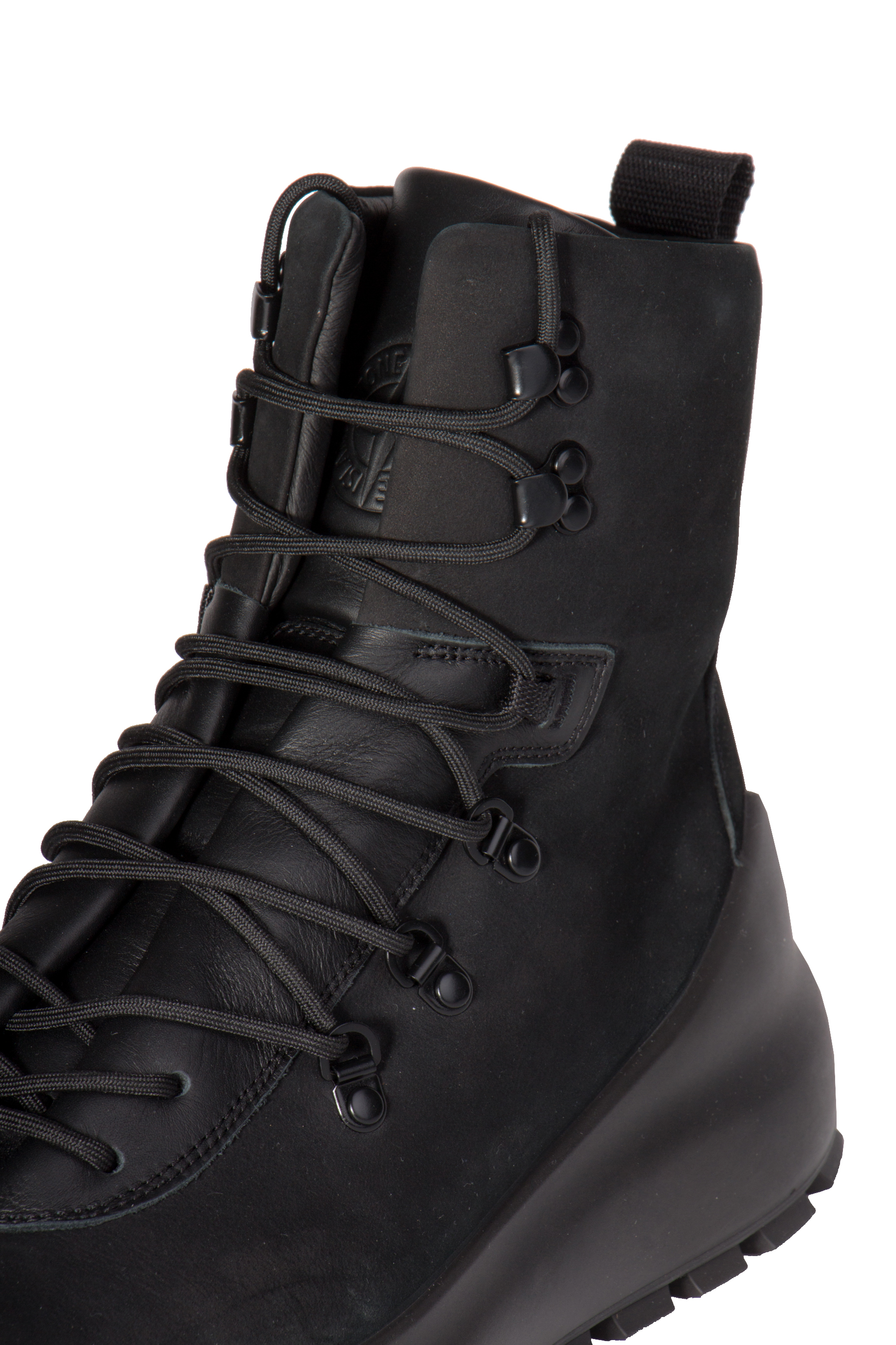 STONE ISLAND Shadow Project Leather Ankle Boots