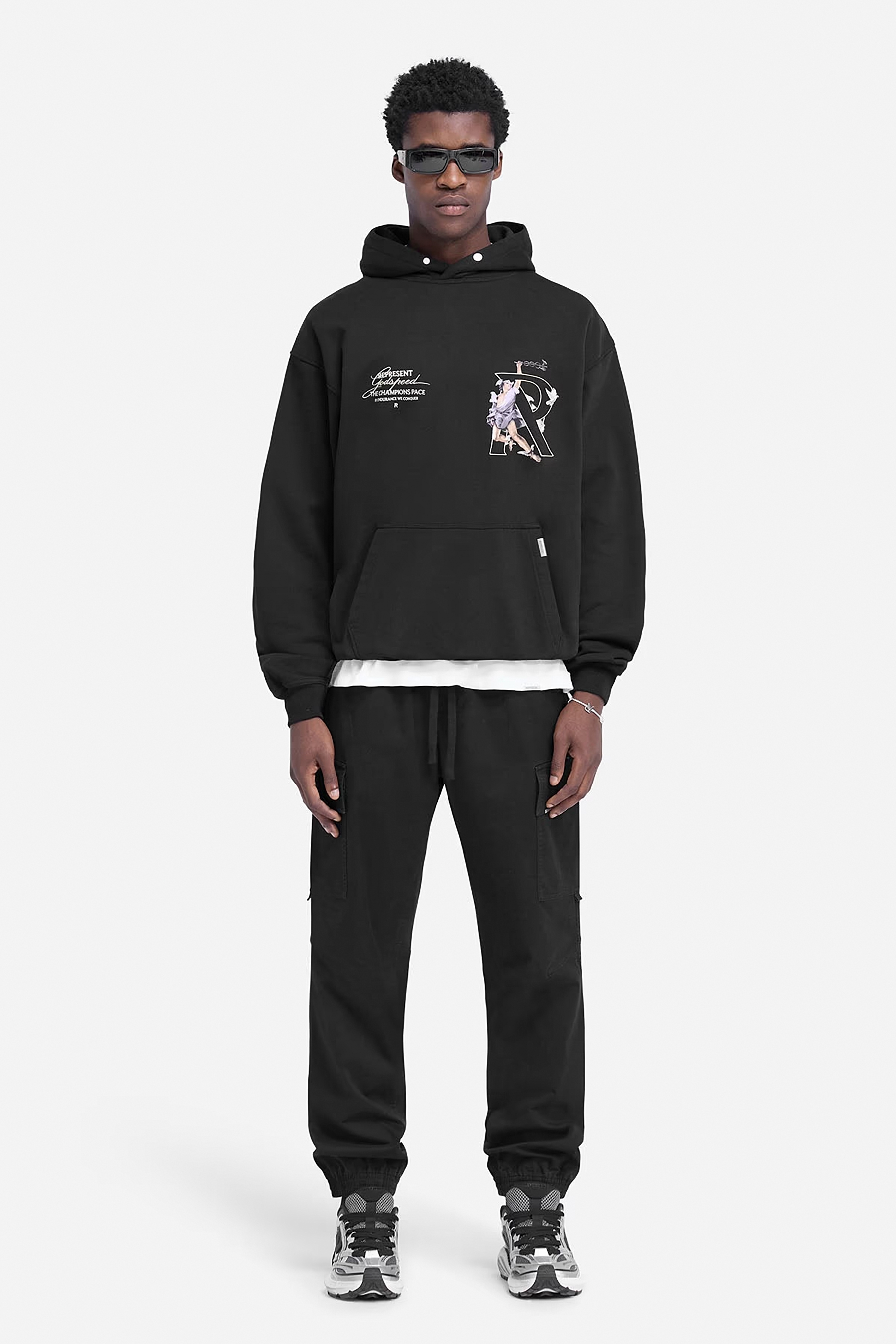 REPRESENT Hermes Print Cotton Hoodie