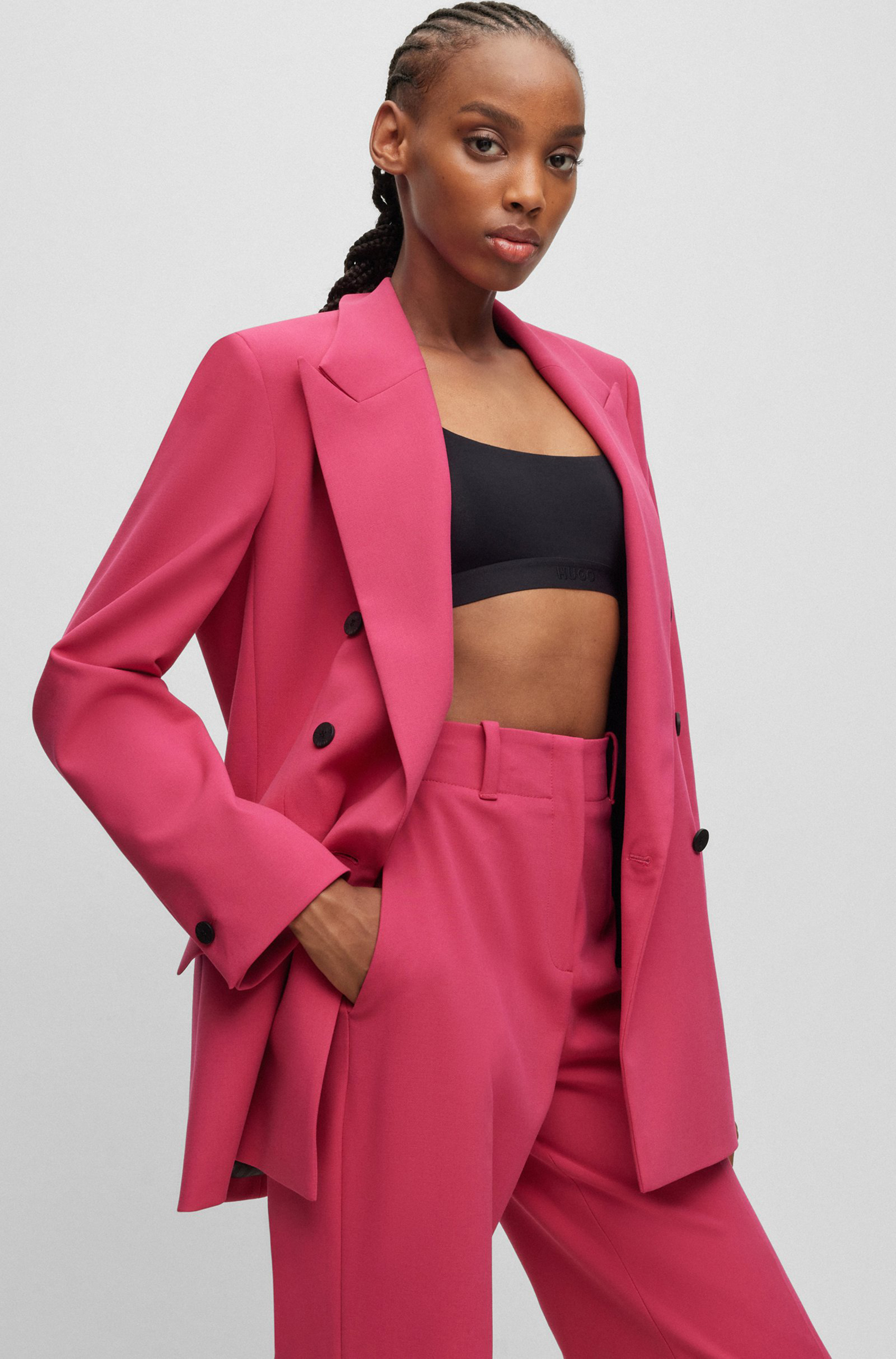 HUGO Relaxed Stretch Fabric Blazer Amalisa