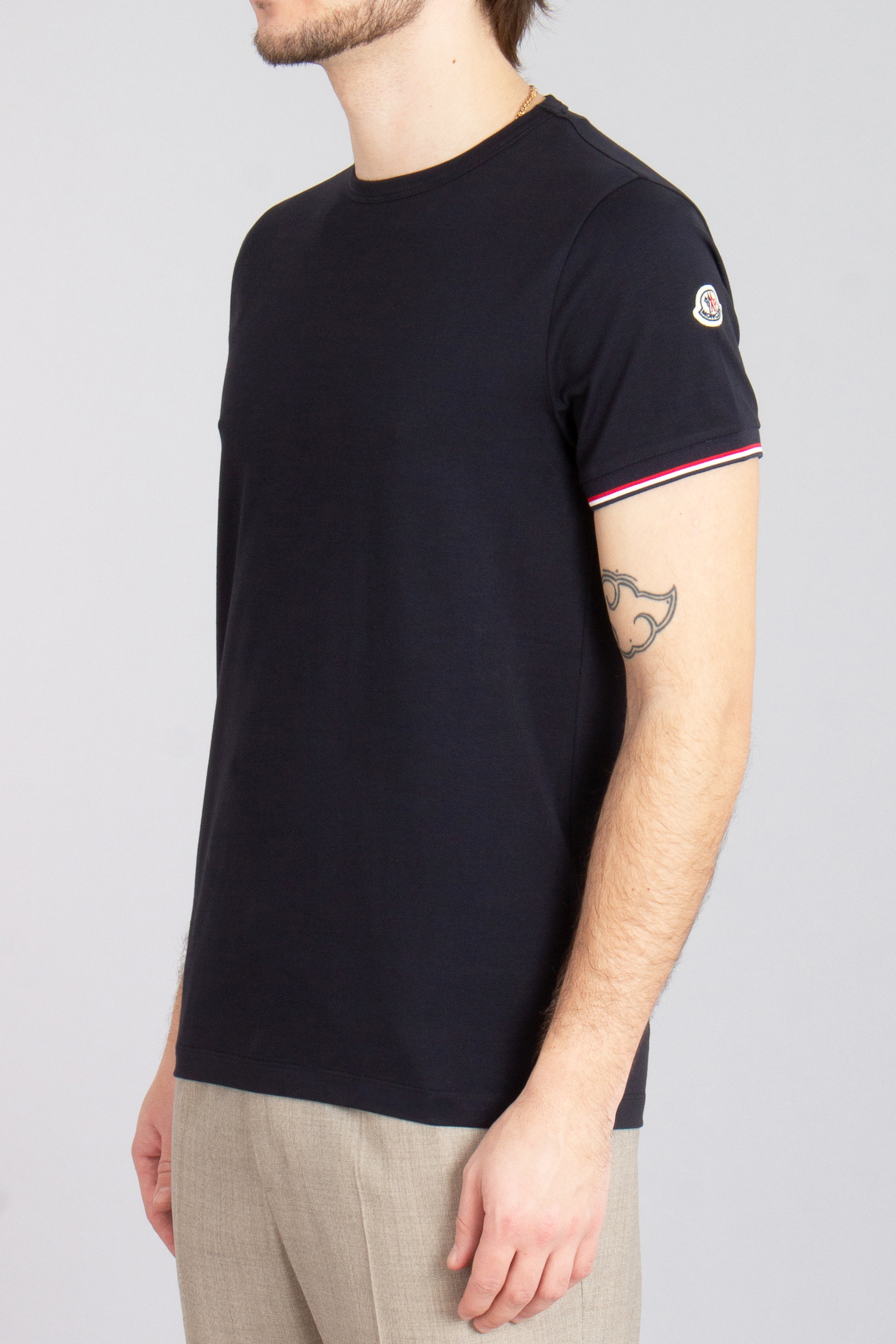 MONCLER Slim Fit Stretch Cotton Jersey T-Shirt