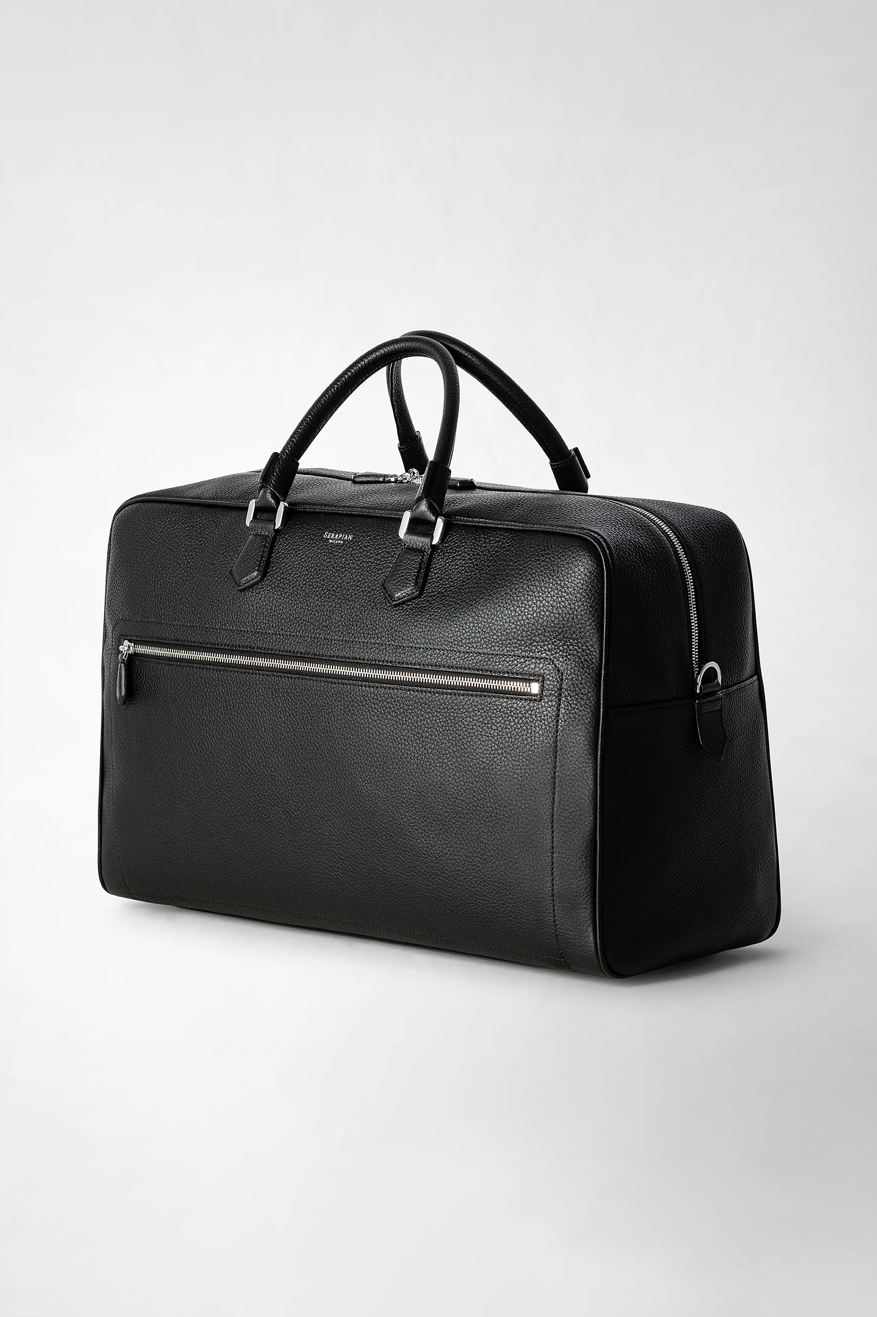 SERAPIAN Medium Cashmere Leather Weekender Bag