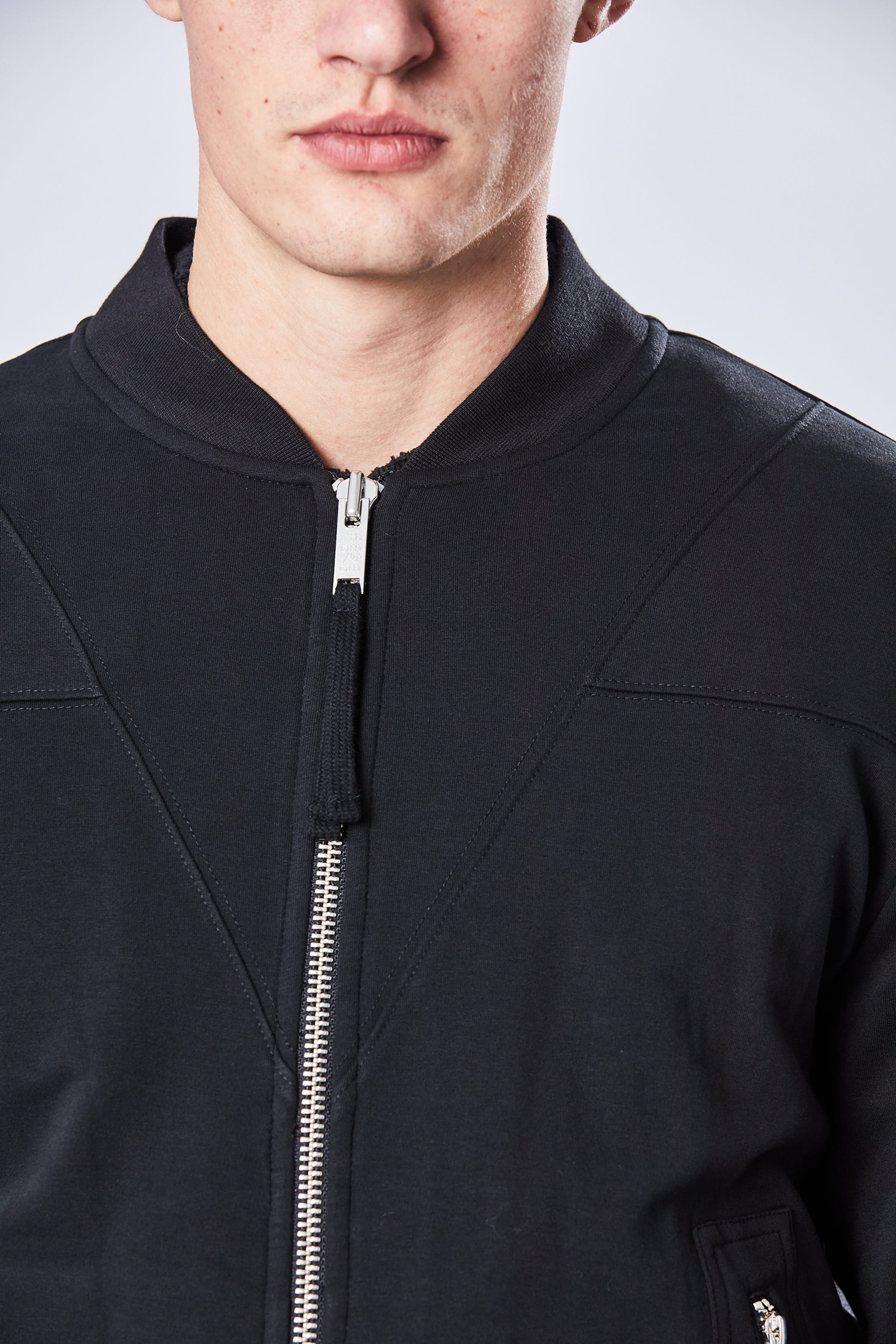 THOM KROM Cotton Stretch Bomber Sweatjacket