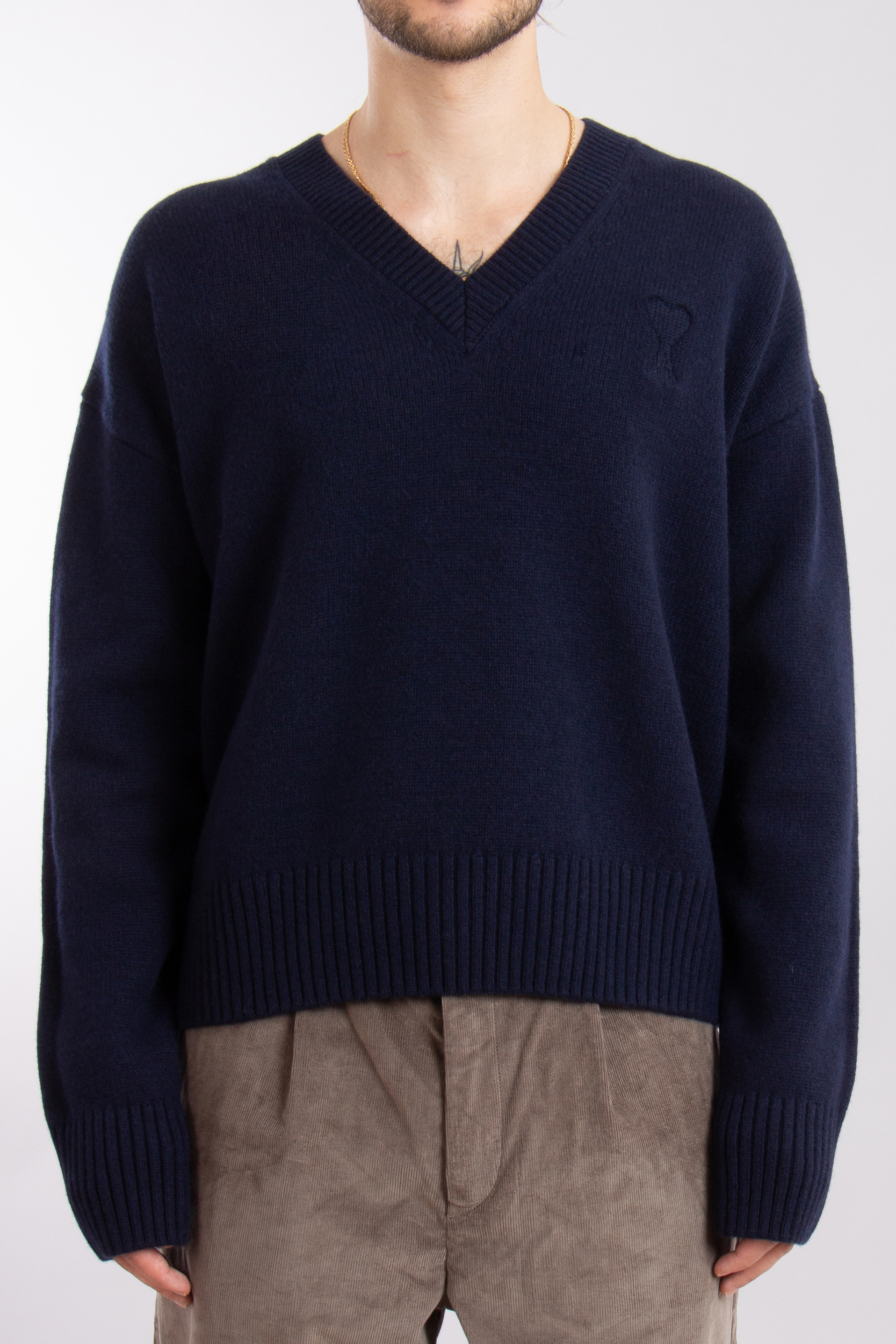 AMI PARIS Wool-Cashmere Blend Sweater