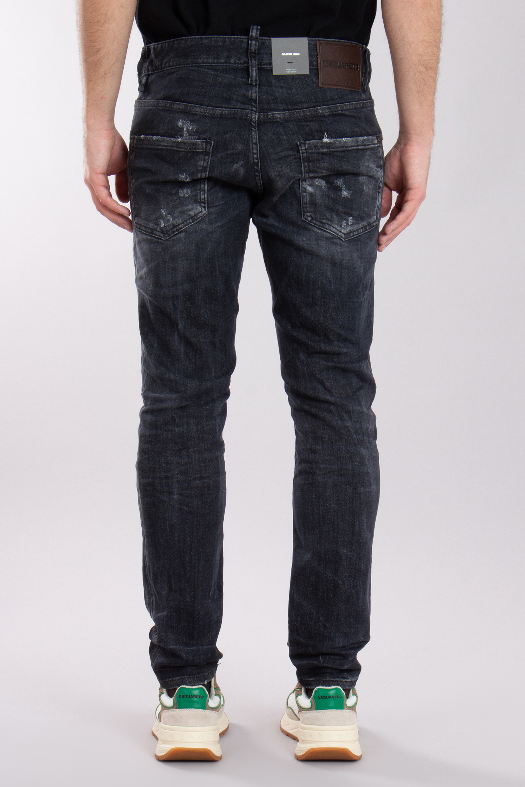 DSQUARED2 Cotton Stretch Denim Skater Jeans