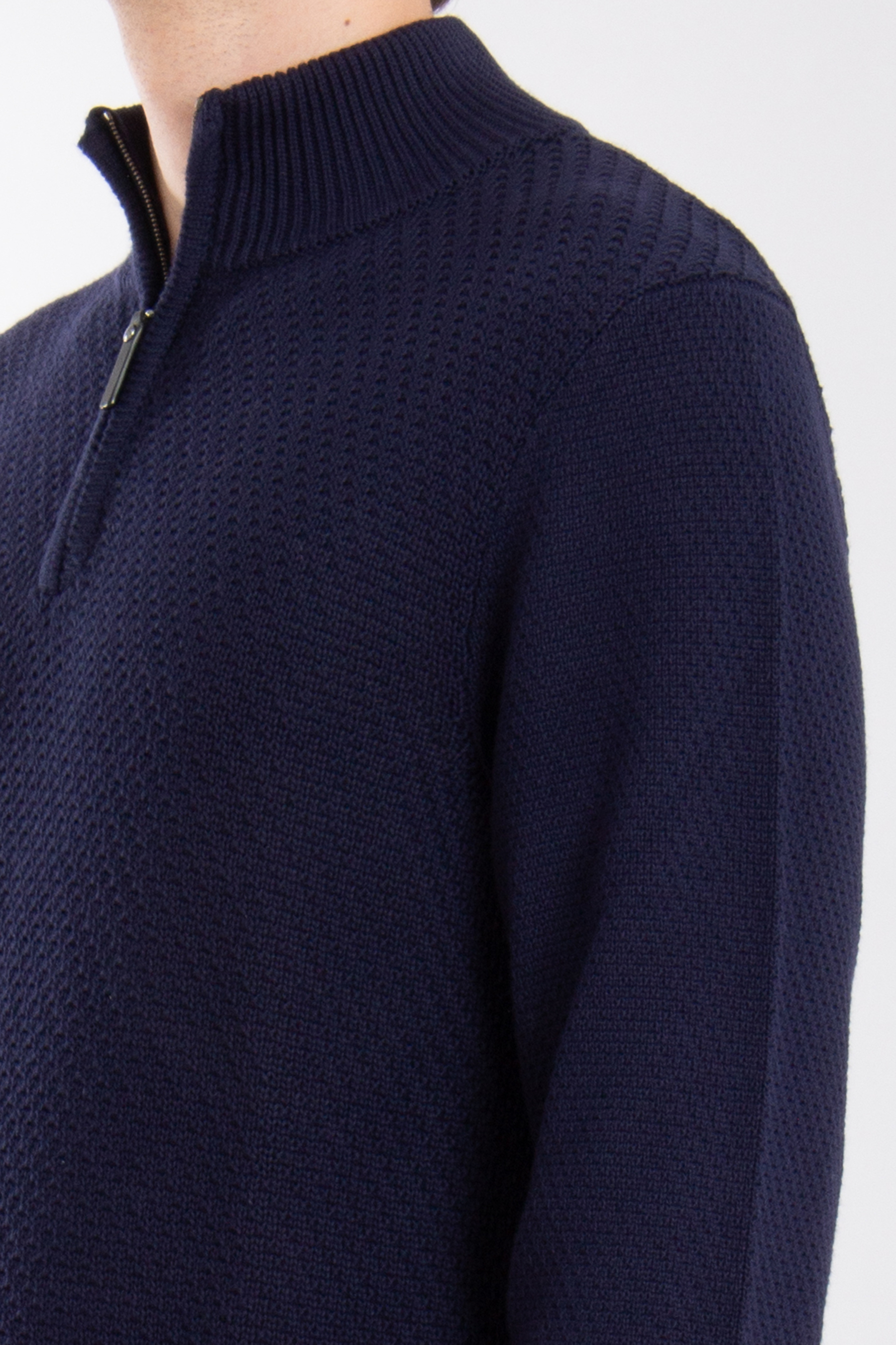 CANALI Structured Cotton Knit Sweater