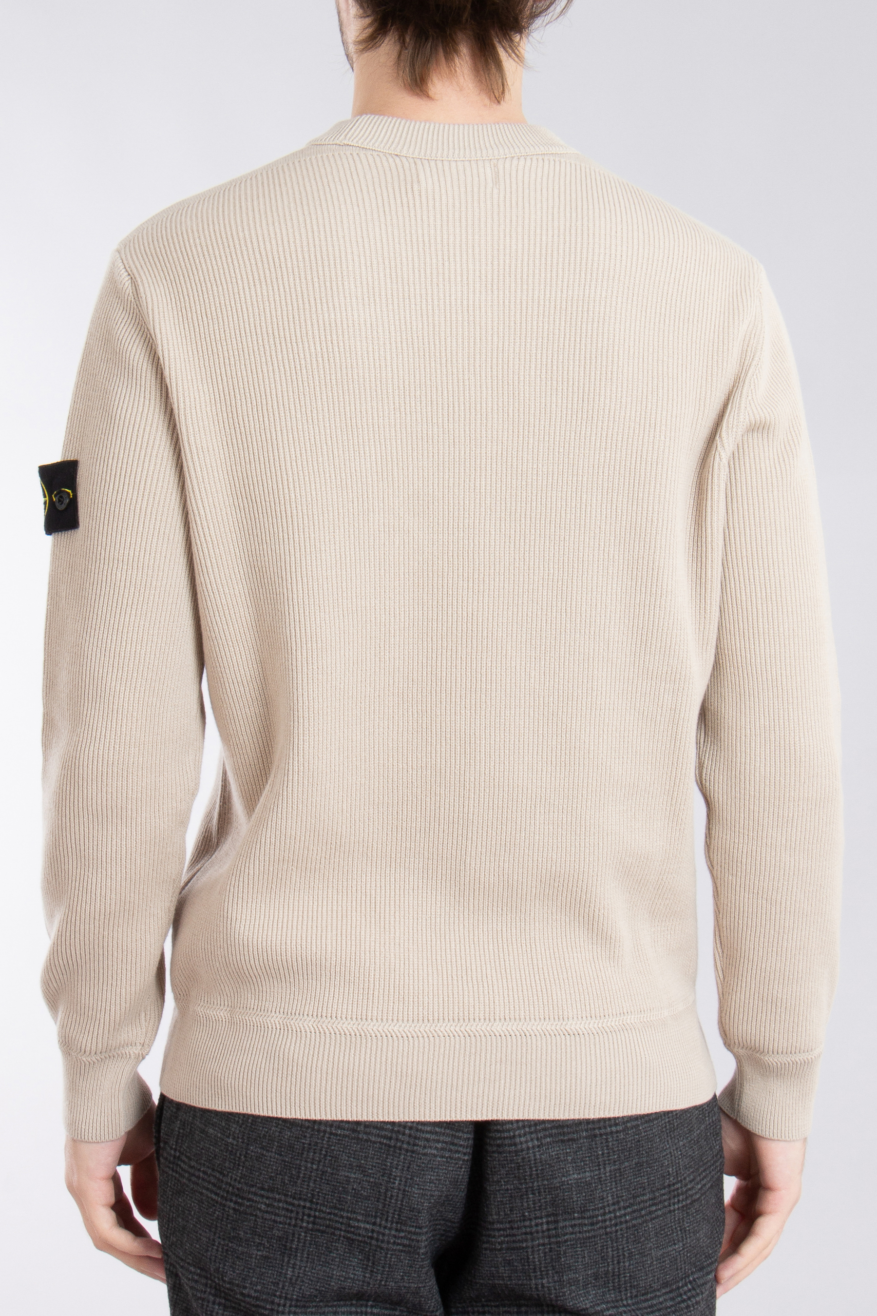 STONE ISLAND Ribbed Soft Organic Cotton Sweater