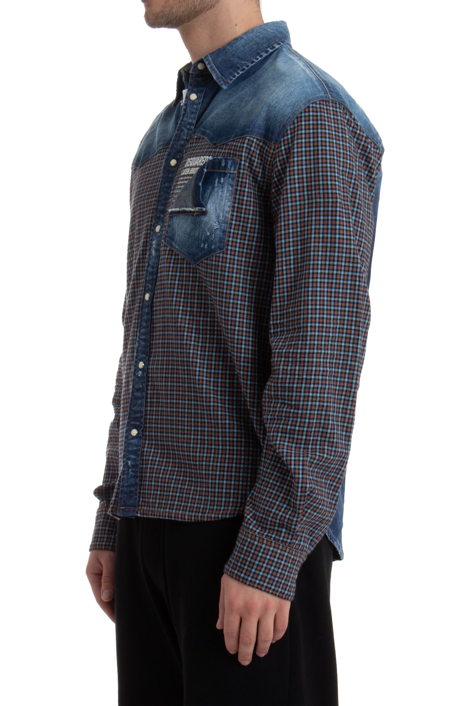 DSQUARED2 Street Mixed Flannel Shirt