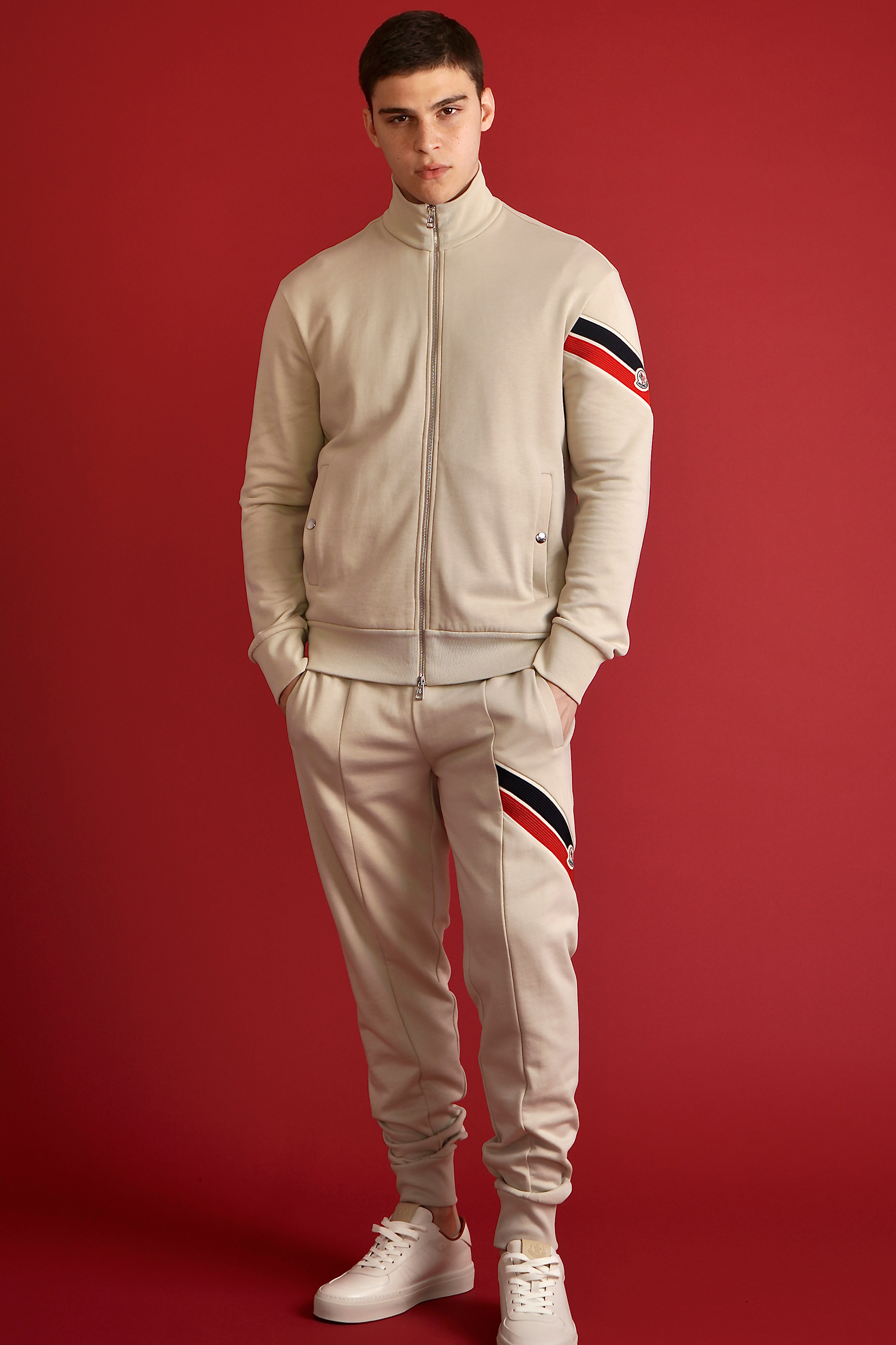 MONCLER Cotton Blend Fleece Sweatpants