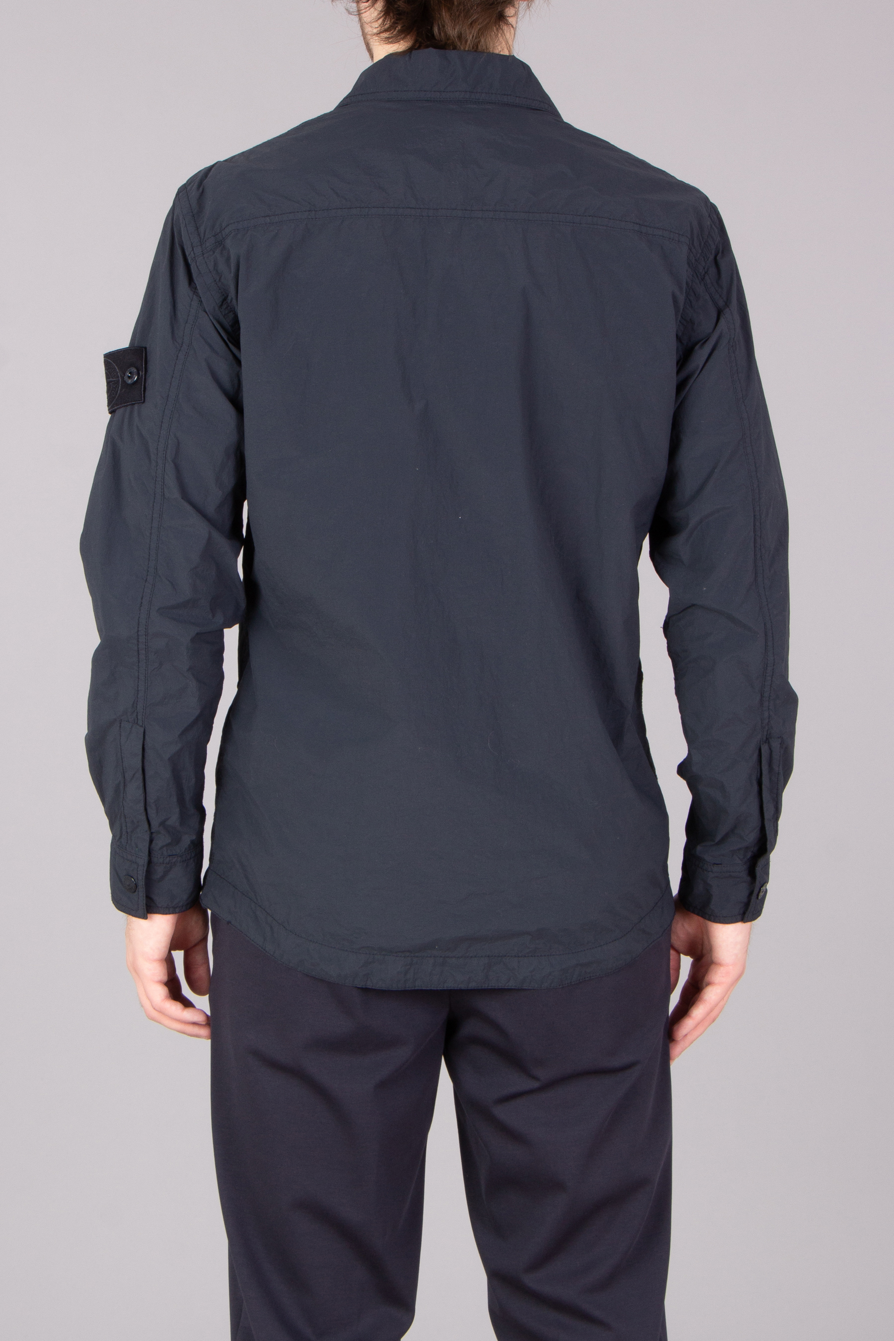 STONE ISLAND Ghost Piece Regular Fit Recycled Nylon Smerigliato Overshirt