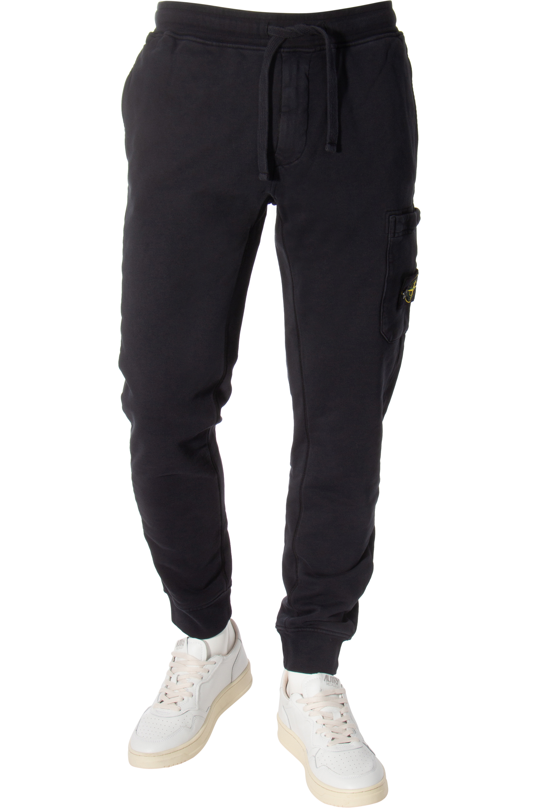 Stone island joggers black online